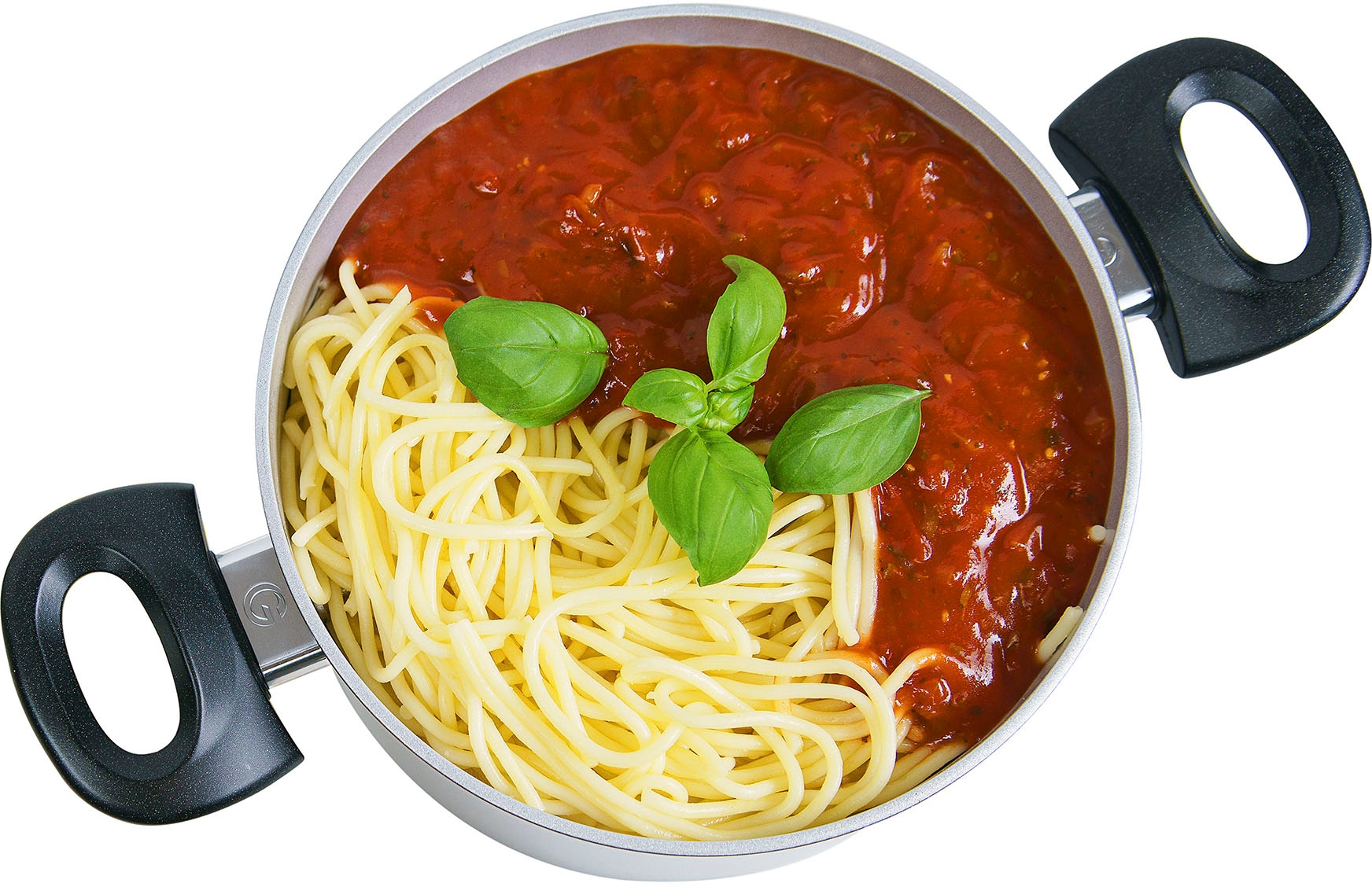 Genius Pot à spaghettis »Cerafit Magic Pot« Set, Pot, ⌀ 24 cm , Sieb, ⌀ 24 cm, Glasdeckel, ⌀ 24 cm, 2in1 Schwämme 5tlg., 8 cuis tlg.