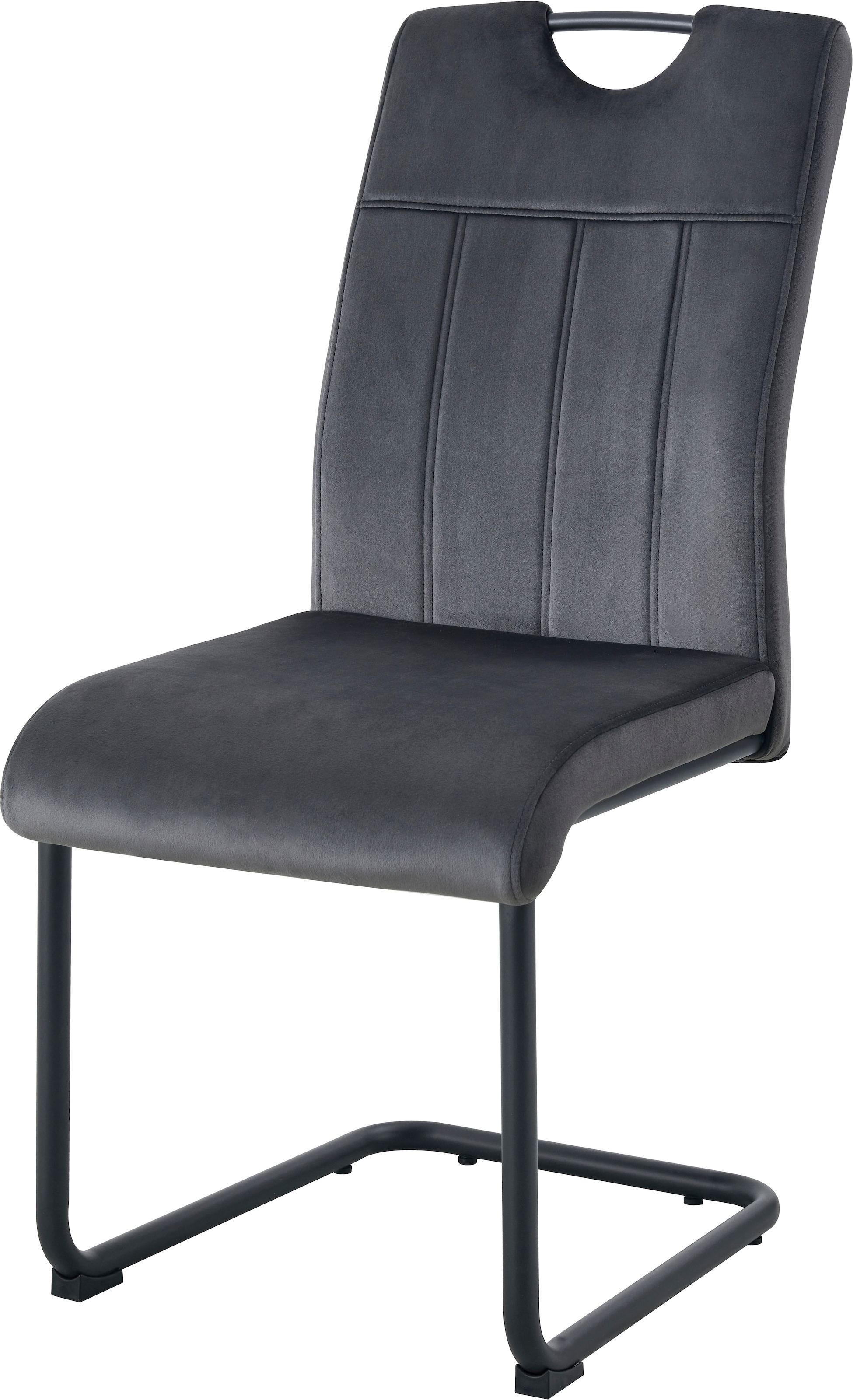 Home affaire Esszimmerstuhl »AIRDRIE, 2er Set, mit Metallgestell in matt schwarz« (Set) 2 Stk.in verschiedenen Farben, Belsatbarkeit pro Stuhl 120 kg