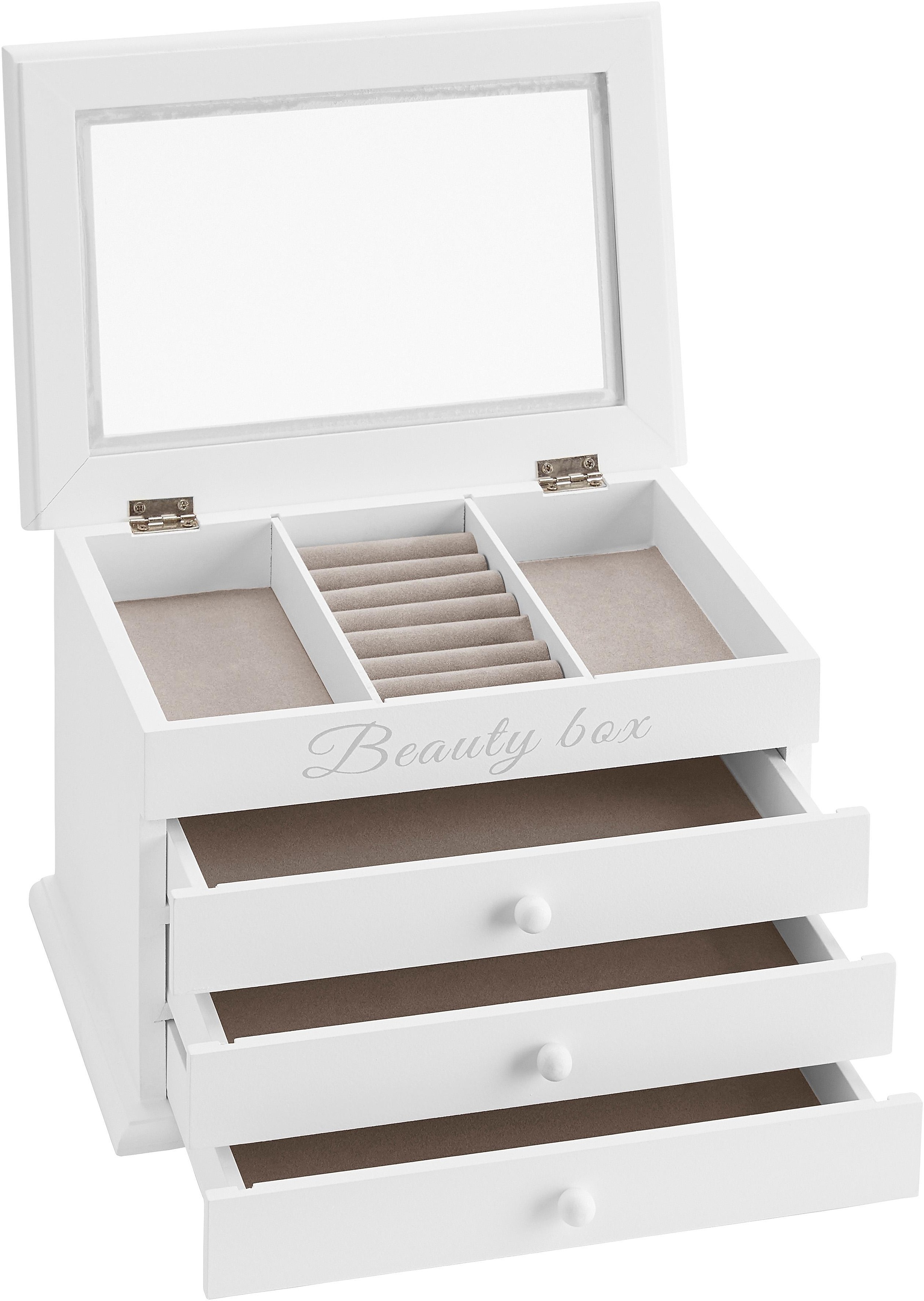 Image of Home affaire Schmuckkassette »Beauty, weiss«, mit Schubkästen und Fächern bei Ackermann Versand Schweiz