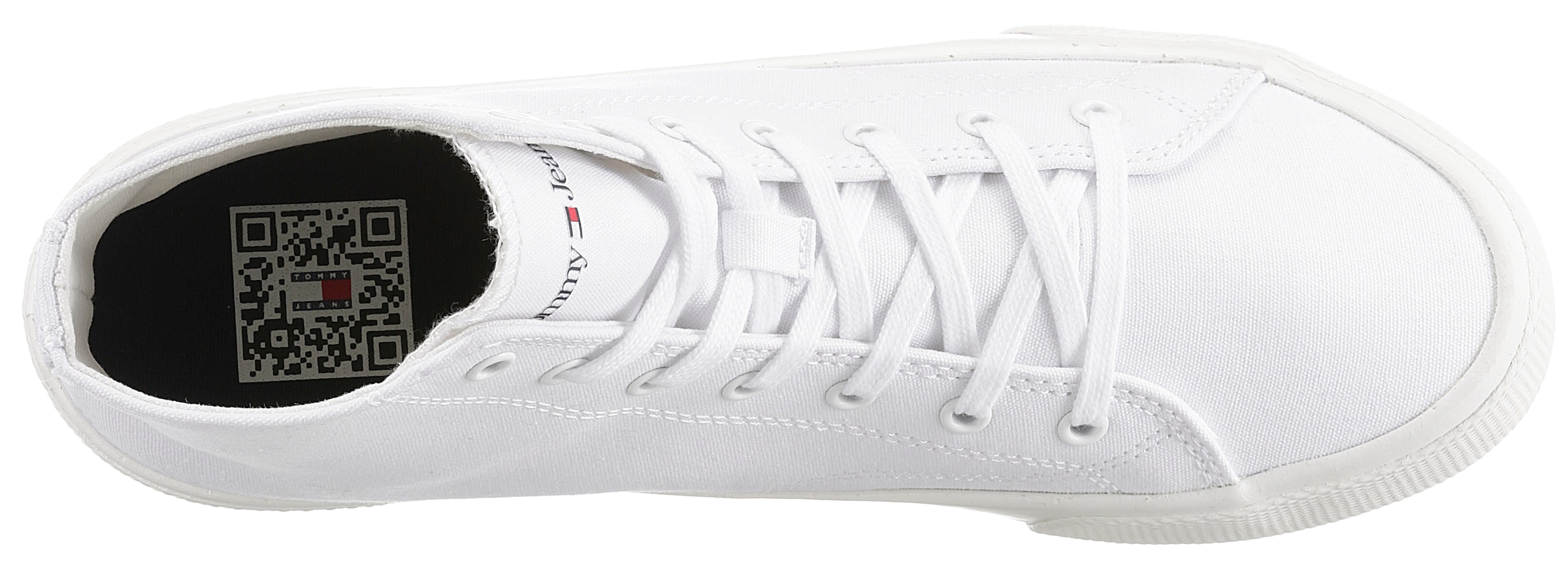 Tommy Jeans Sneaker »TOMMY JEANS MC WMNS«, mit Flag-Logoprint, Freizeitschuh, Halbschuh, Schnürschuh