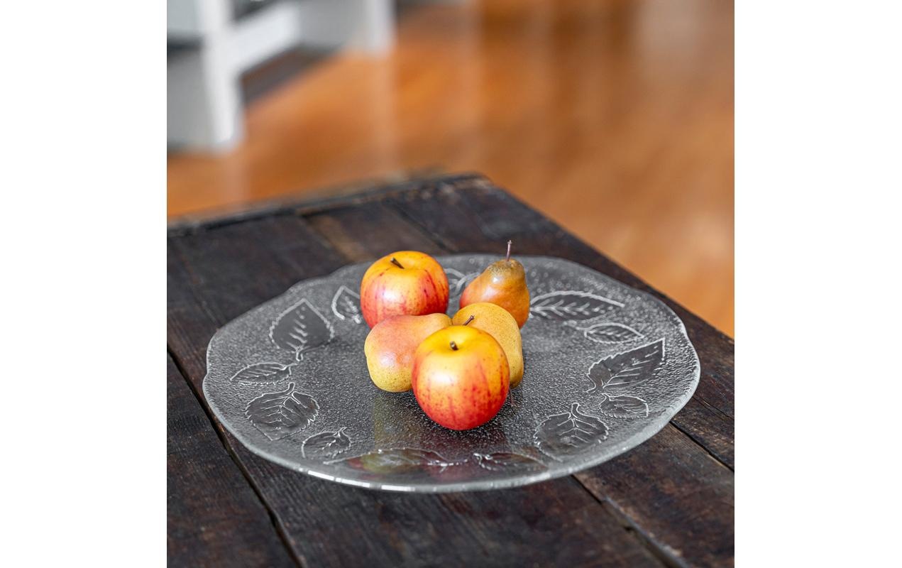 Glasi Hergiswil Servierplatte »Birkenblätter«