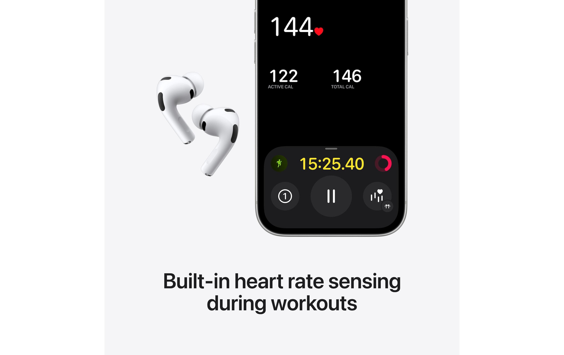 Apple Ecouteurs intra-auriculaires »True Wireless In-Ear-Kopfhörer AirPods Pro 3 USB-C« Geräuschunterdrückung, Touch-Steuerung an der Ohrmuschel, Mikrofon