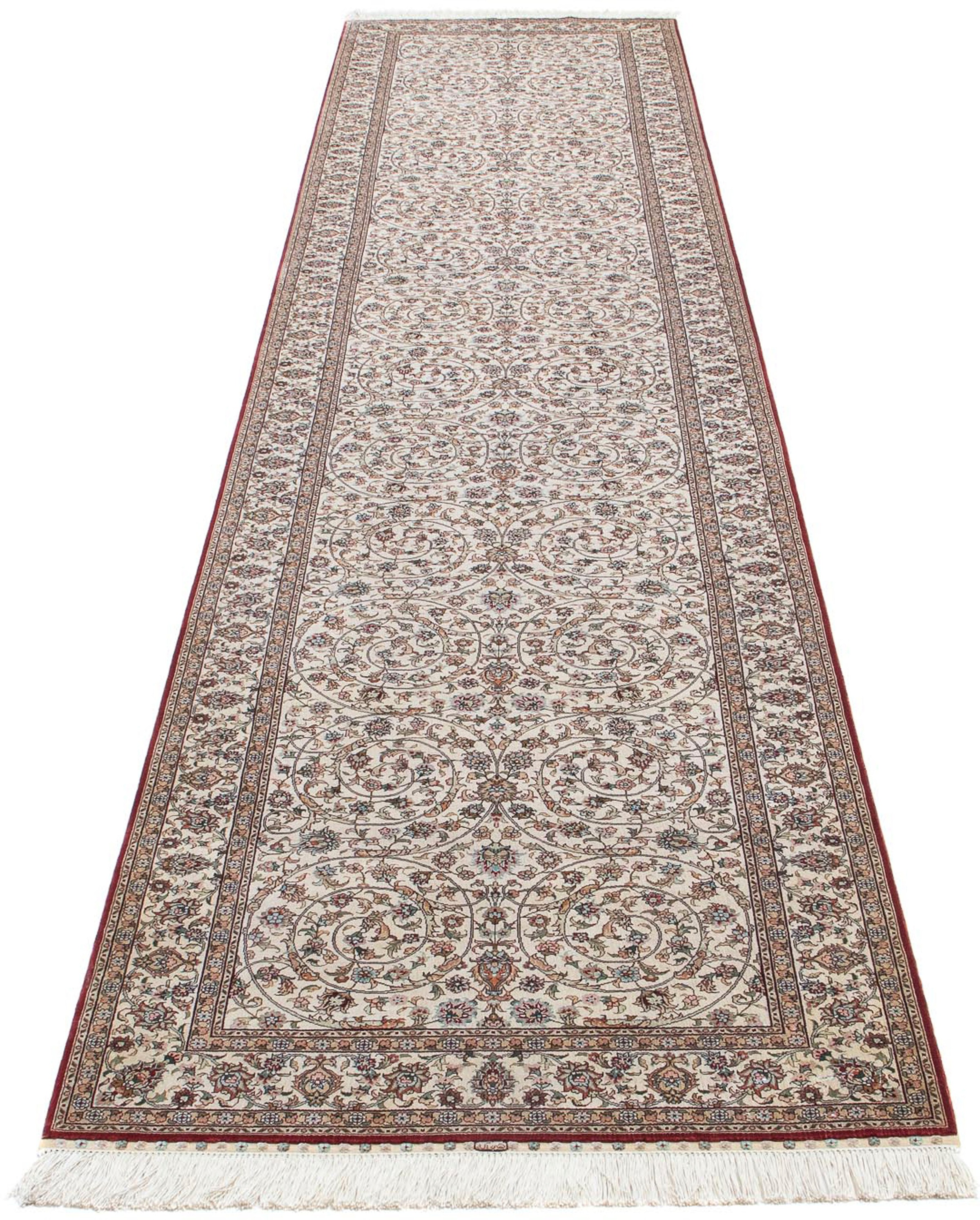 Image of morgenland Orientteppich »Hereke - 368 x 78 cm - dunkelrot«, rechteckig, 3 mm Höhe, Wohnzimmer, Handgeknüpft, Einzelstück mit Zertifikat bei Ackermann Versand Schweiz