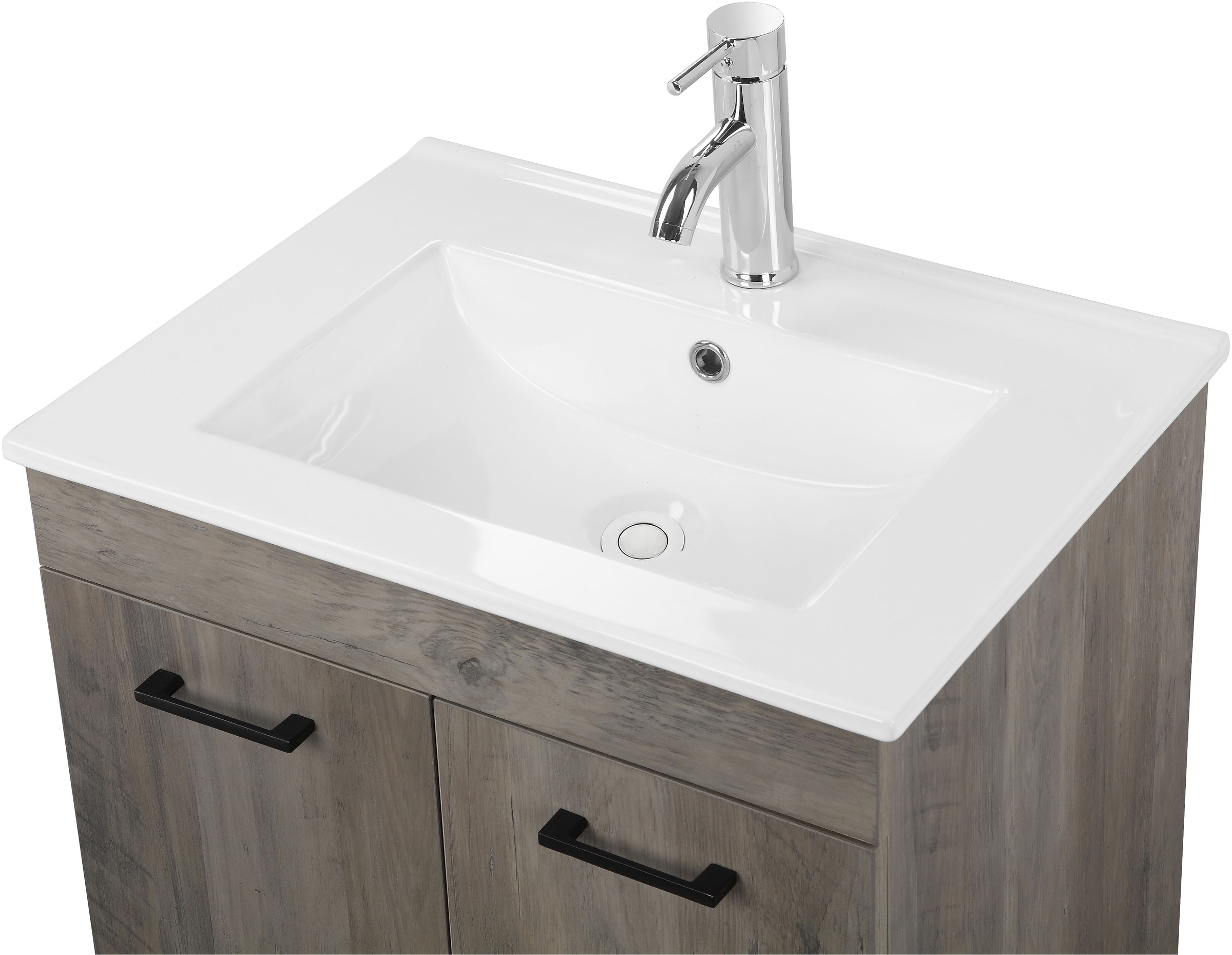 welltime Table de lavage »Florenz, Breite 60cm, 2 Tür, 2 Fächer, MDF-Front« Set, Waschtisch inklusive Waschbecken,  Waschplatz mit 2 Türen,in verschiedenen Farben erhältlich, Badmöbel