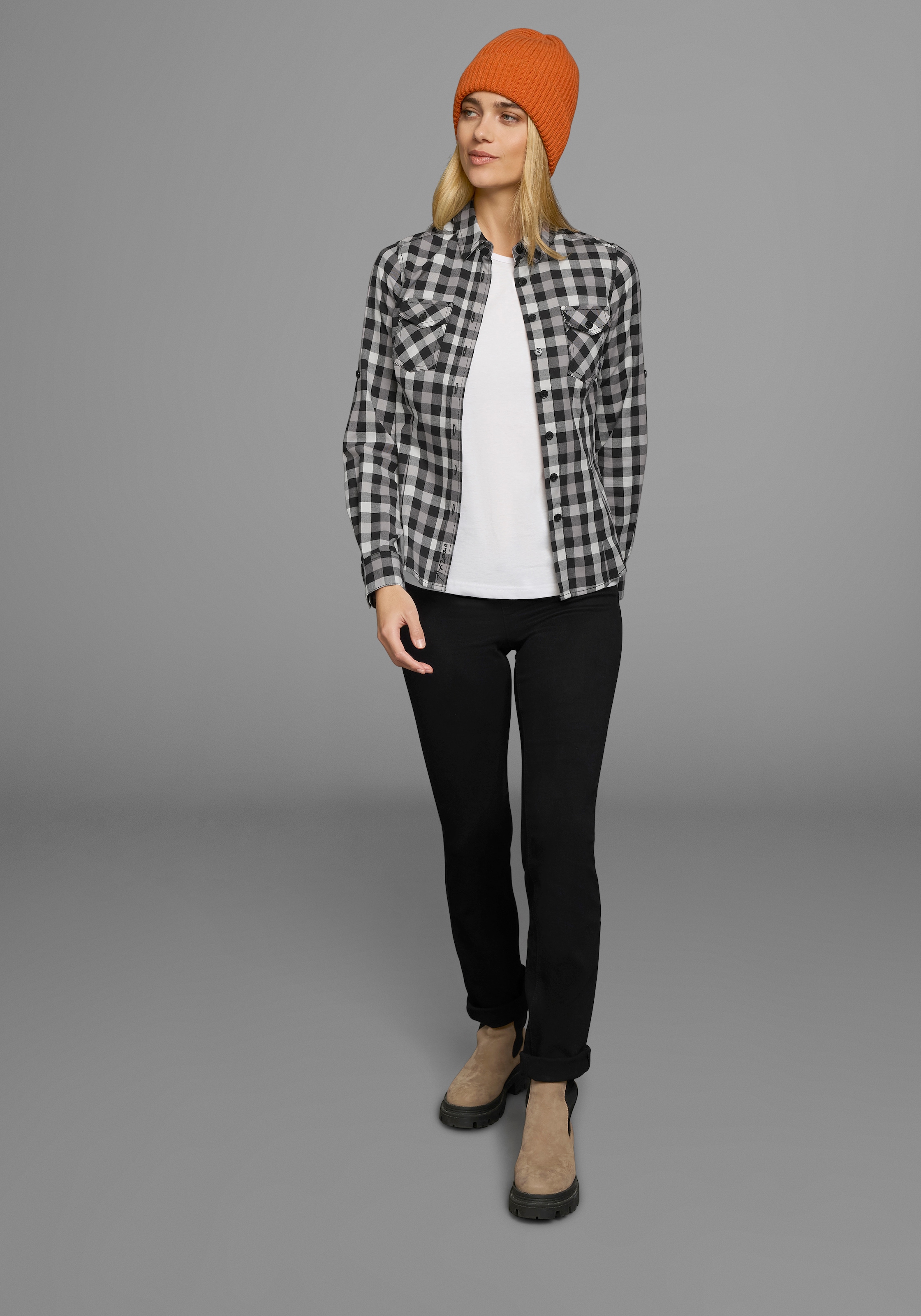 Arizona Karobluse, Lässiger-Holzfäller-Look