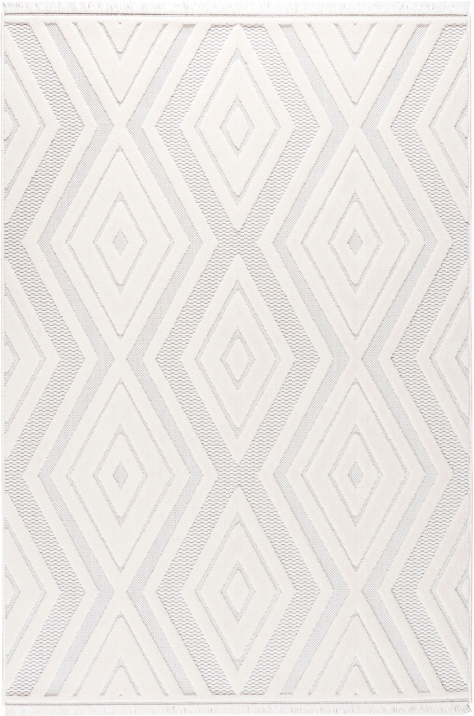 Sehrazat Teppich »Scandi 9850«, rechteckig, 10 mm Höhe, Kurzflor, Läufer, 3 D Effekt, Hoch Tief Struktur, Wohnzimmer