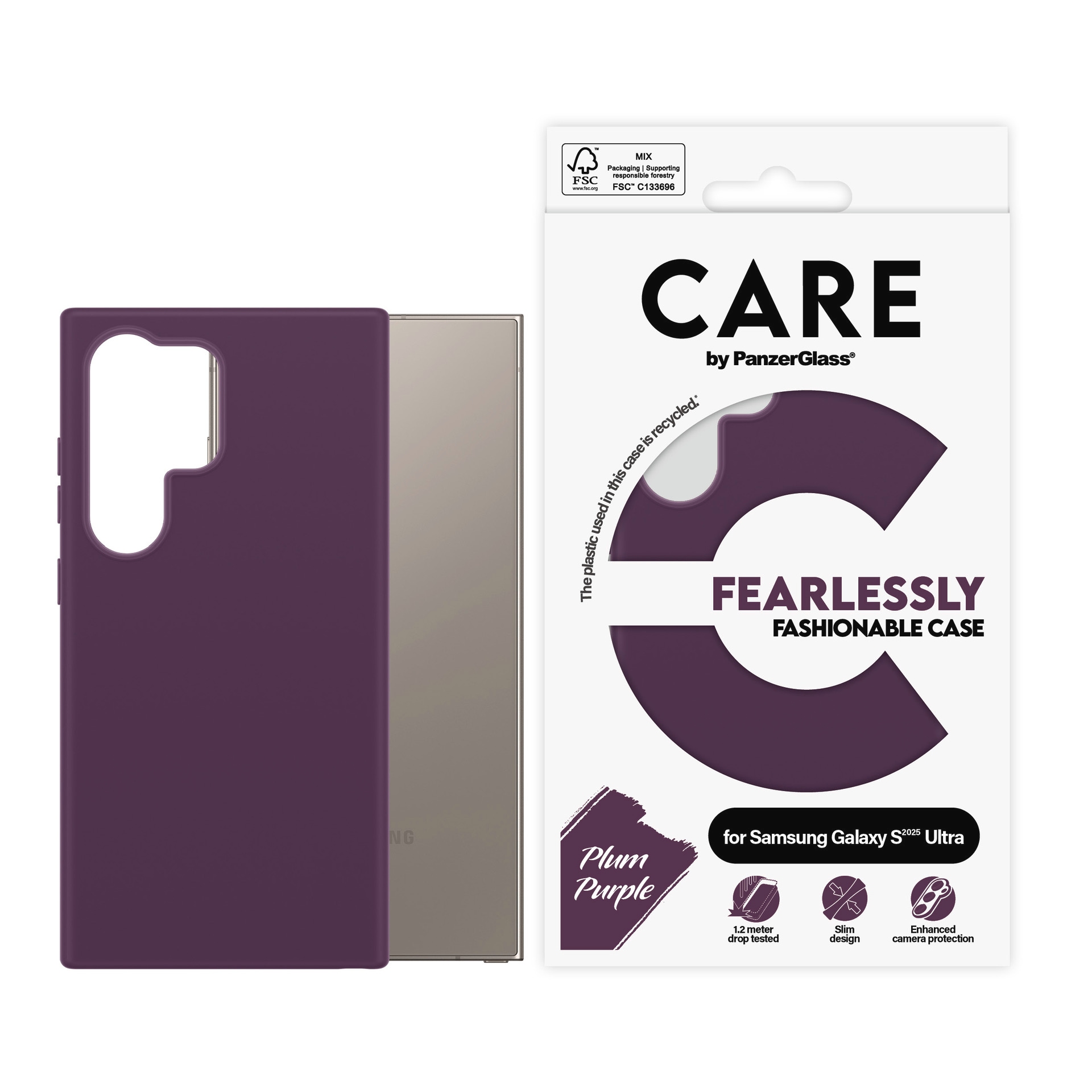 Image of CARE by PanzerGlass Handyhülle "Fearlessly Fashionable Case für Samsung Galaxy S25 Ultra" Smartphones Backcover, Schutzhülle, Handyschutzhülle, Case, Schutzcase, stossfest
