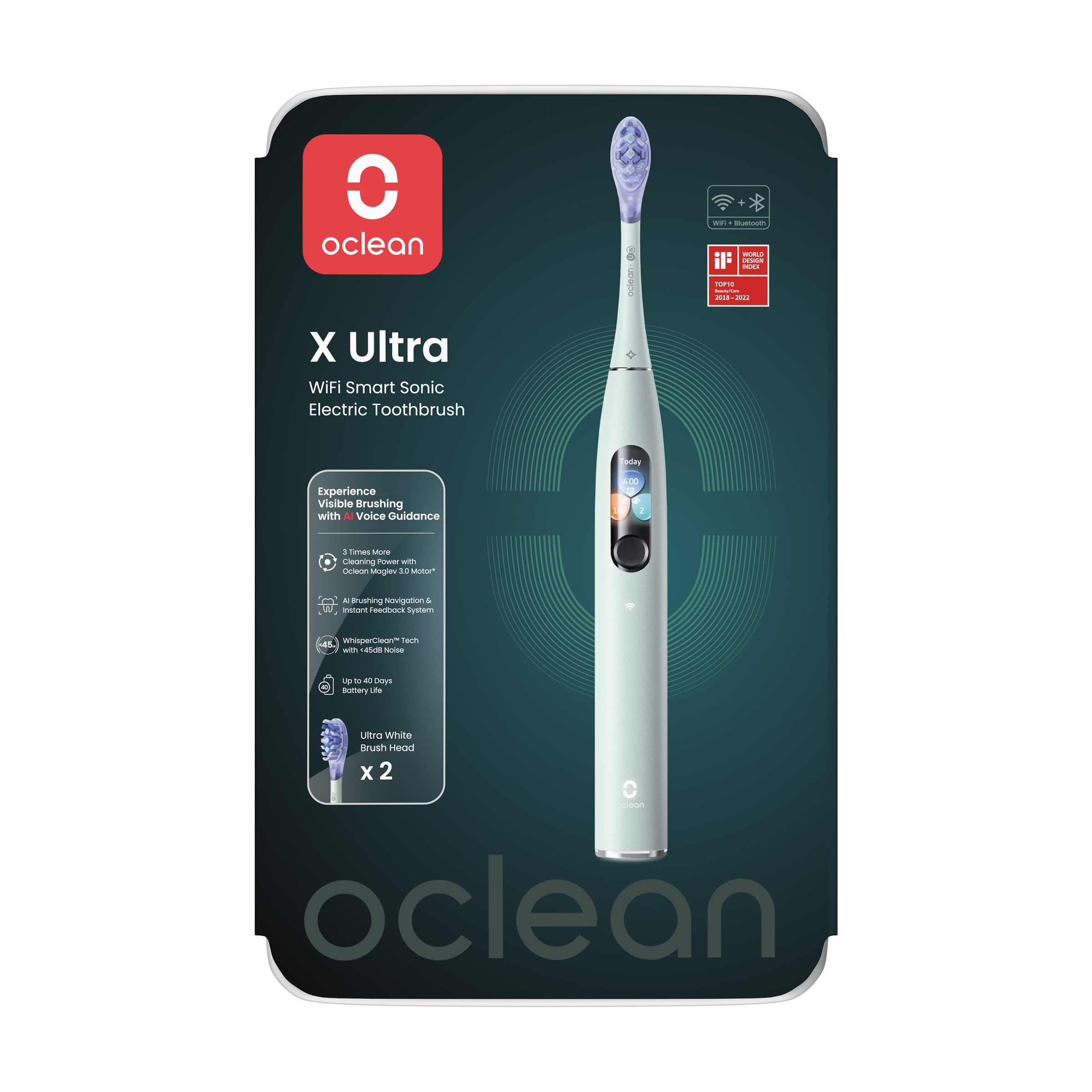 Oclean Elektrische Zahnbürste »Oclean X Ultra, Elektrisch, grüm«