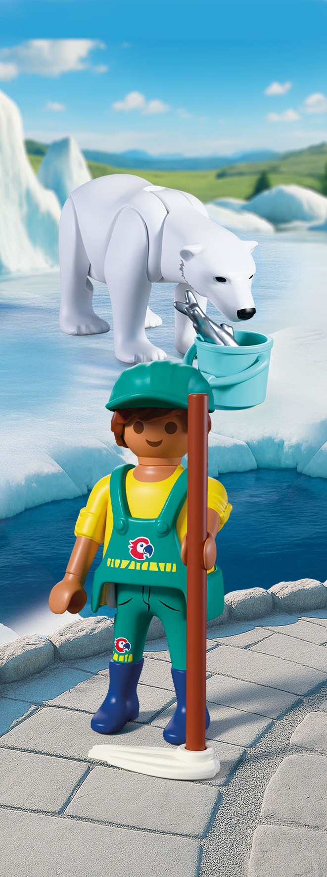 Playmobil® Jeu de construction »Zoo: Eisbär und Pfleger (72090), Animals & Friends« Made in Europe