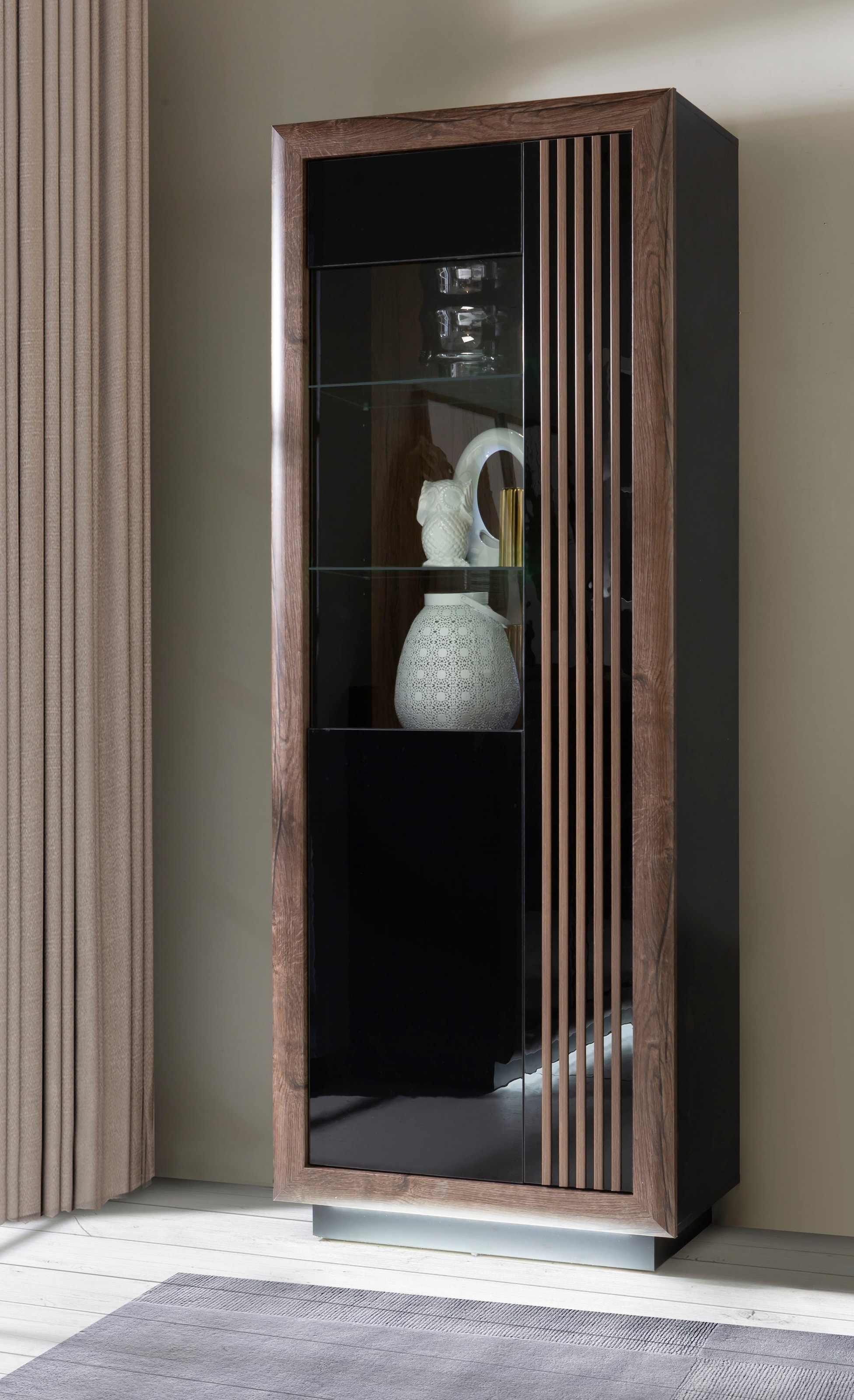 Image of FORTE Highboard "Savona" Höhe 197 cm, inkl. Lichtleiste im Sockel