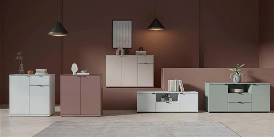 FORTE »Ganymede« Buffet, rangement, tiroir; poignées métal, 4 décors, largeur 119,8cm
