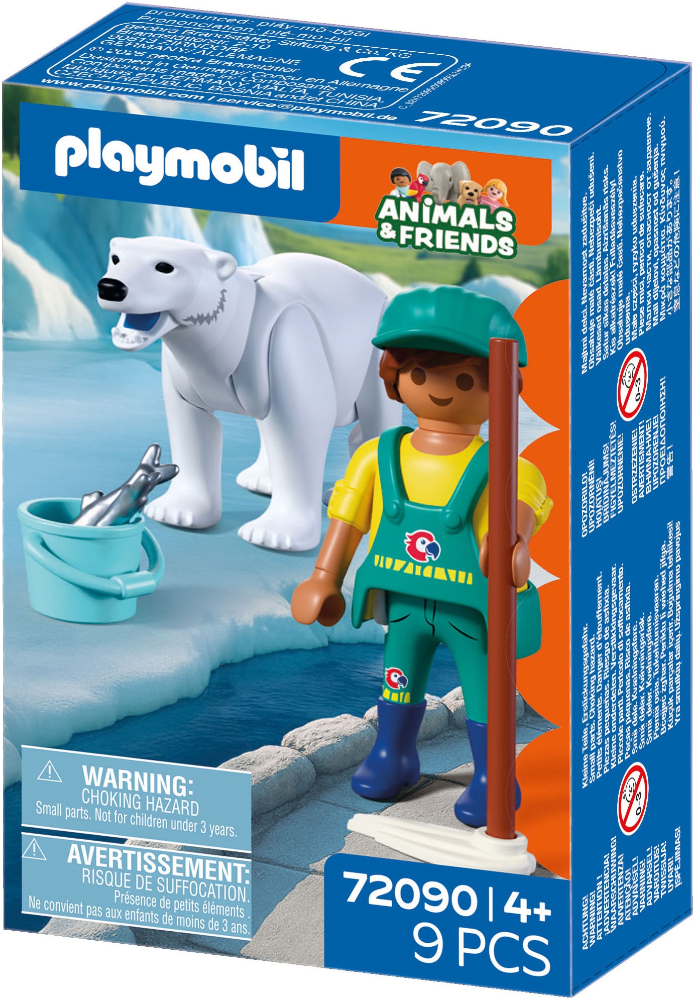 Playmobil® Jeu de construction »Zoo: Eisbär und Pfleger (72090), Animals & Friends« Made in Europe