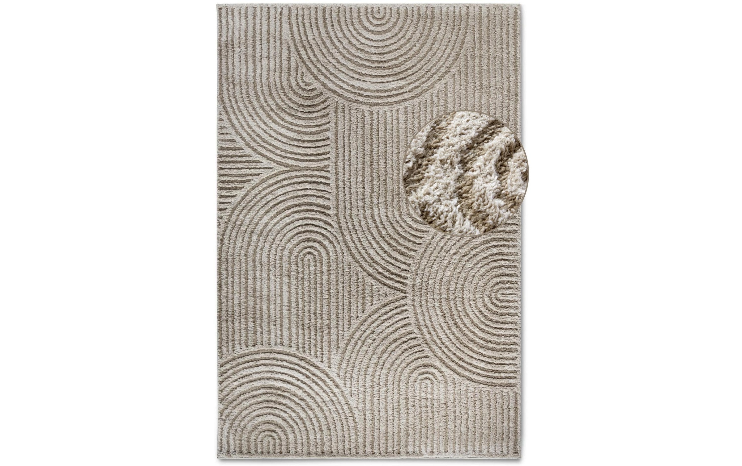 ELLE DECORATION Teppich »Chappe« rechteckig 18 mm Höhe Shaggy, Läufer, flauschig, weich, Langflor, modern, Hoch Tief Effekt