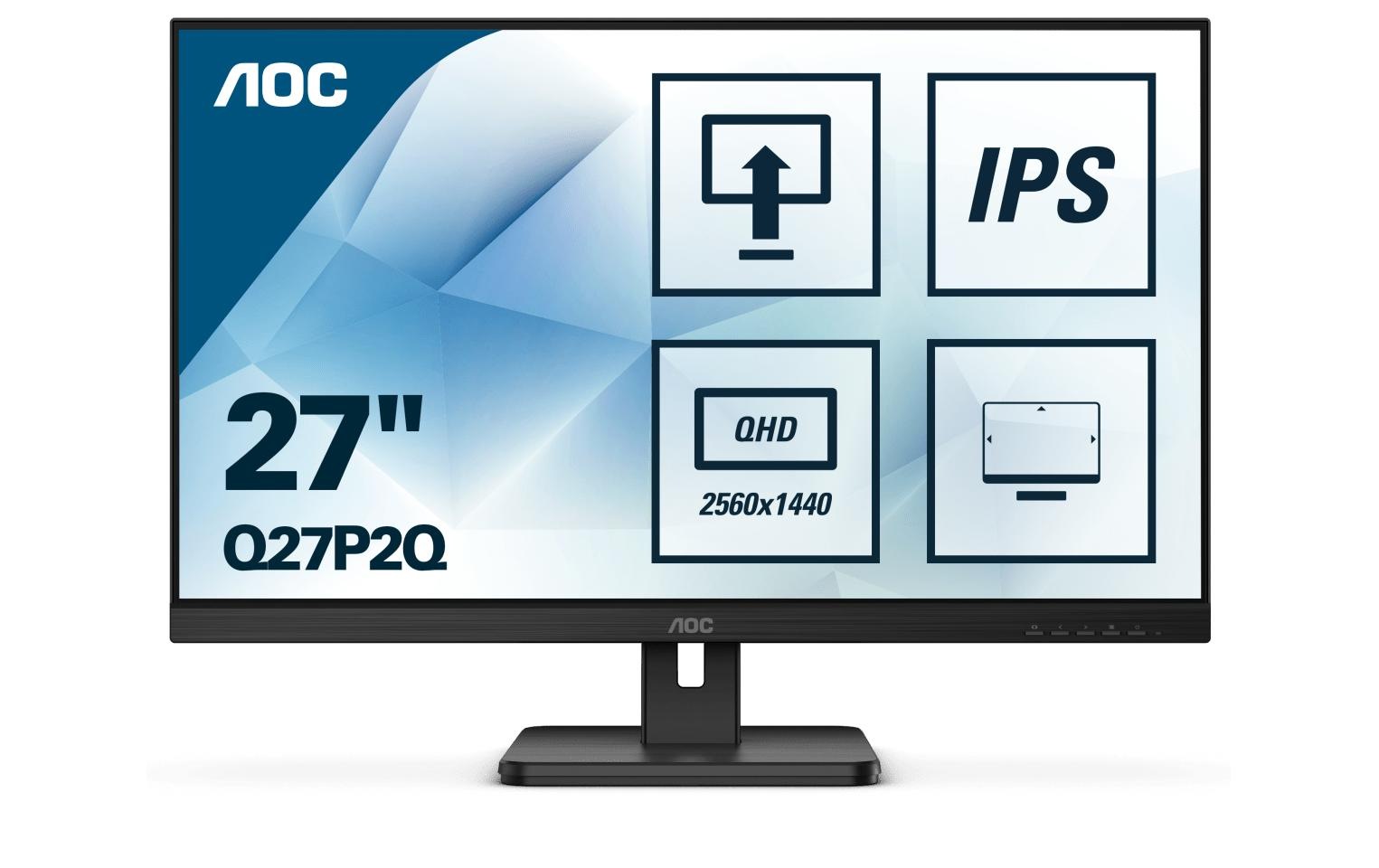 AOC Ergo Monitor »Q27P2Q«, 68,31 cm/27 Zoll, 2560 x 1440 px, WQHD, 4 ms Reaktionszeit, 75 Hz