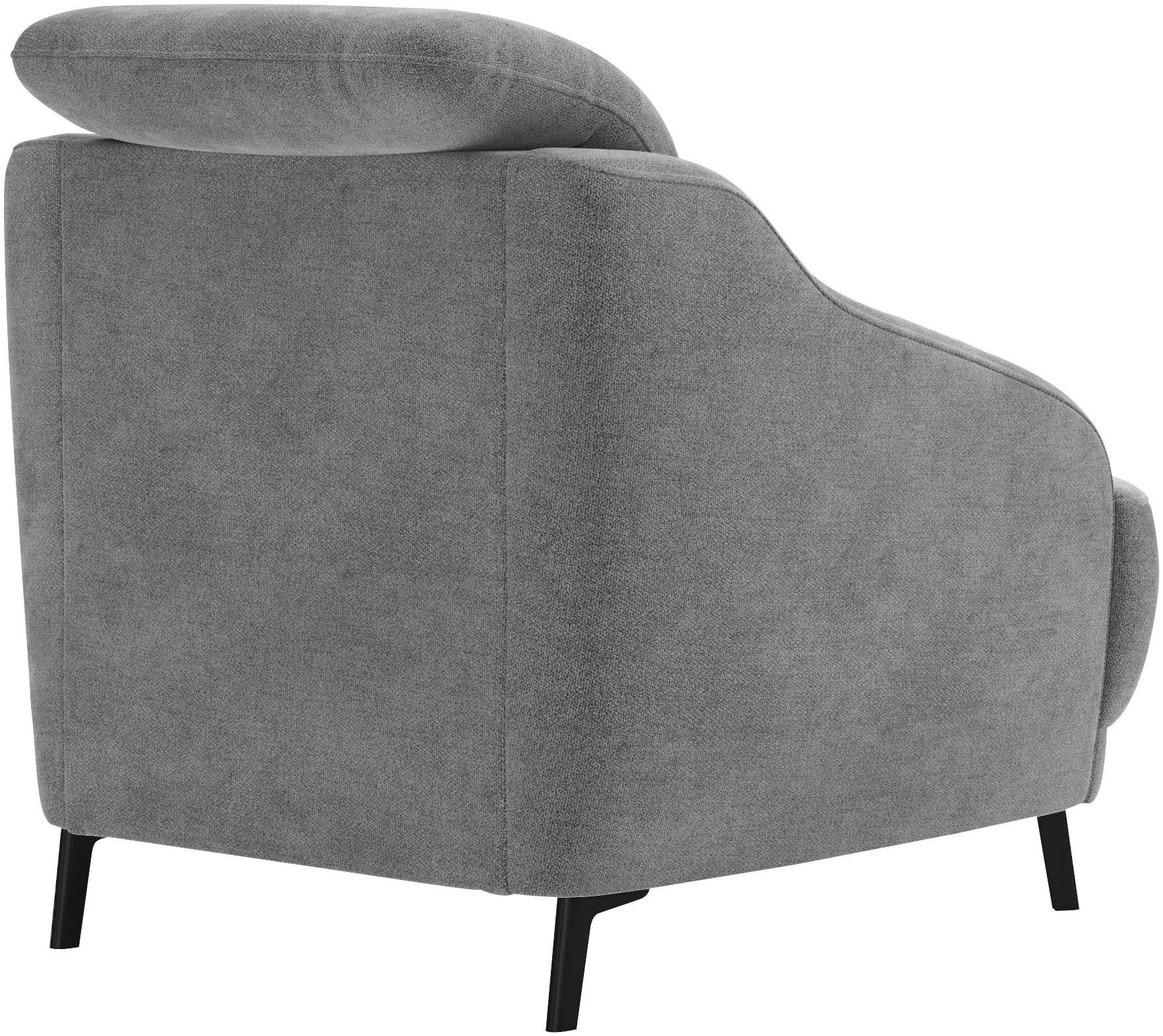 sit&more Sessel »Blues«, (1 St.), mit Metallfüssen, schwarz-matt