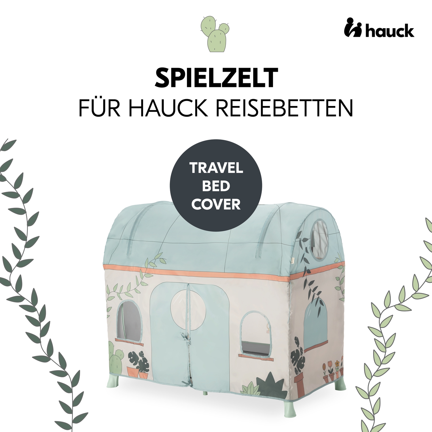 Hauck Bettzelt »Travel Bed Cover, Plants« Ergänzung für hauck Reisebetten (120 x 60 cm)