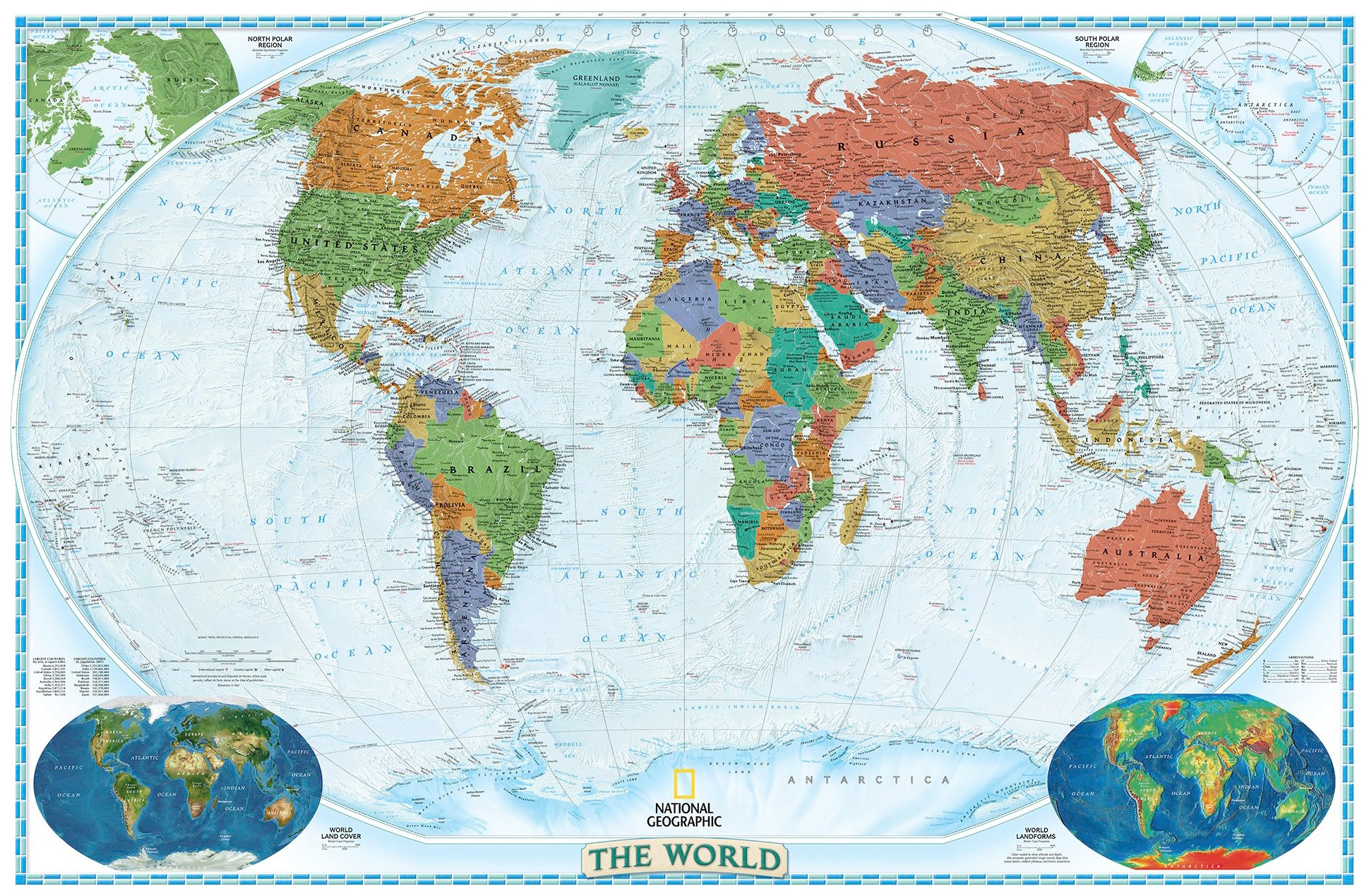 Image of Komar Fototapete »The World Blue Frame«, bedruckt-Comic-Retro-mehrfarbig, BxH: 200x130 cm bei Ackermann Versand Schweiz