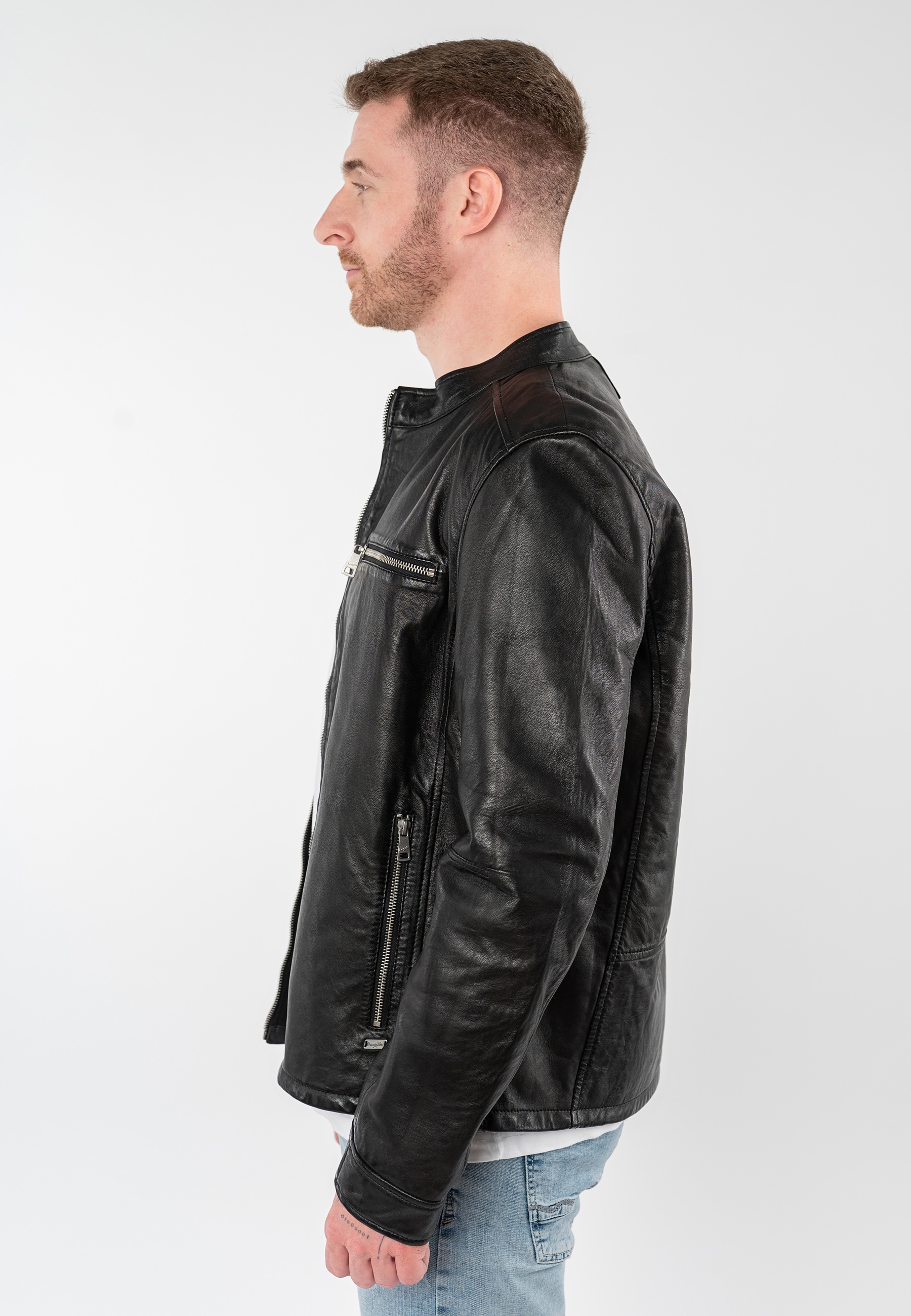 Mauritius Lederjacke »MMBounto« mit Stehkragen