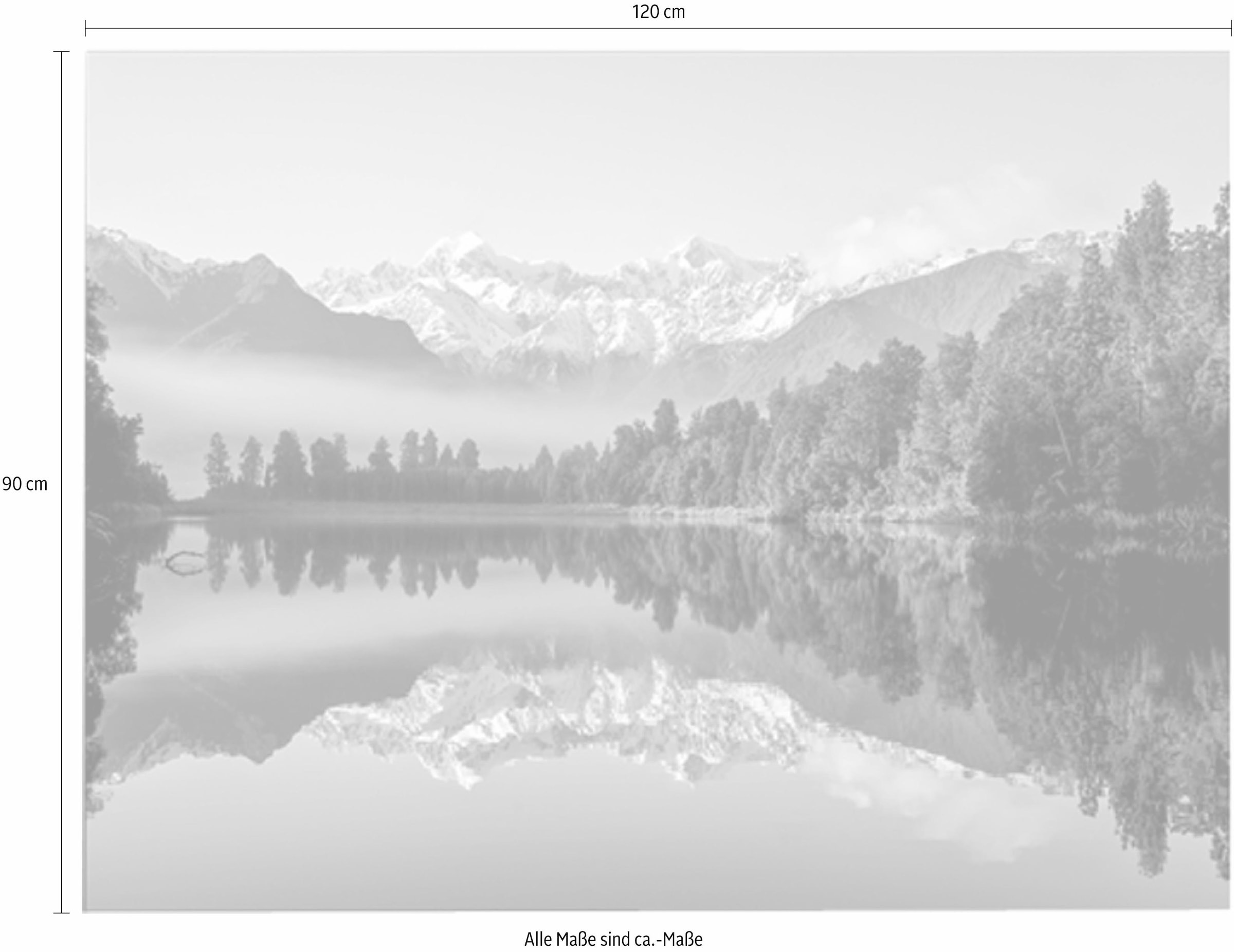 Home affaire Neuseeland«, Zealand jetzt »New kaufen Leinwandbild 120/90 cm - Natur-Wald-Berge-Landschaft,