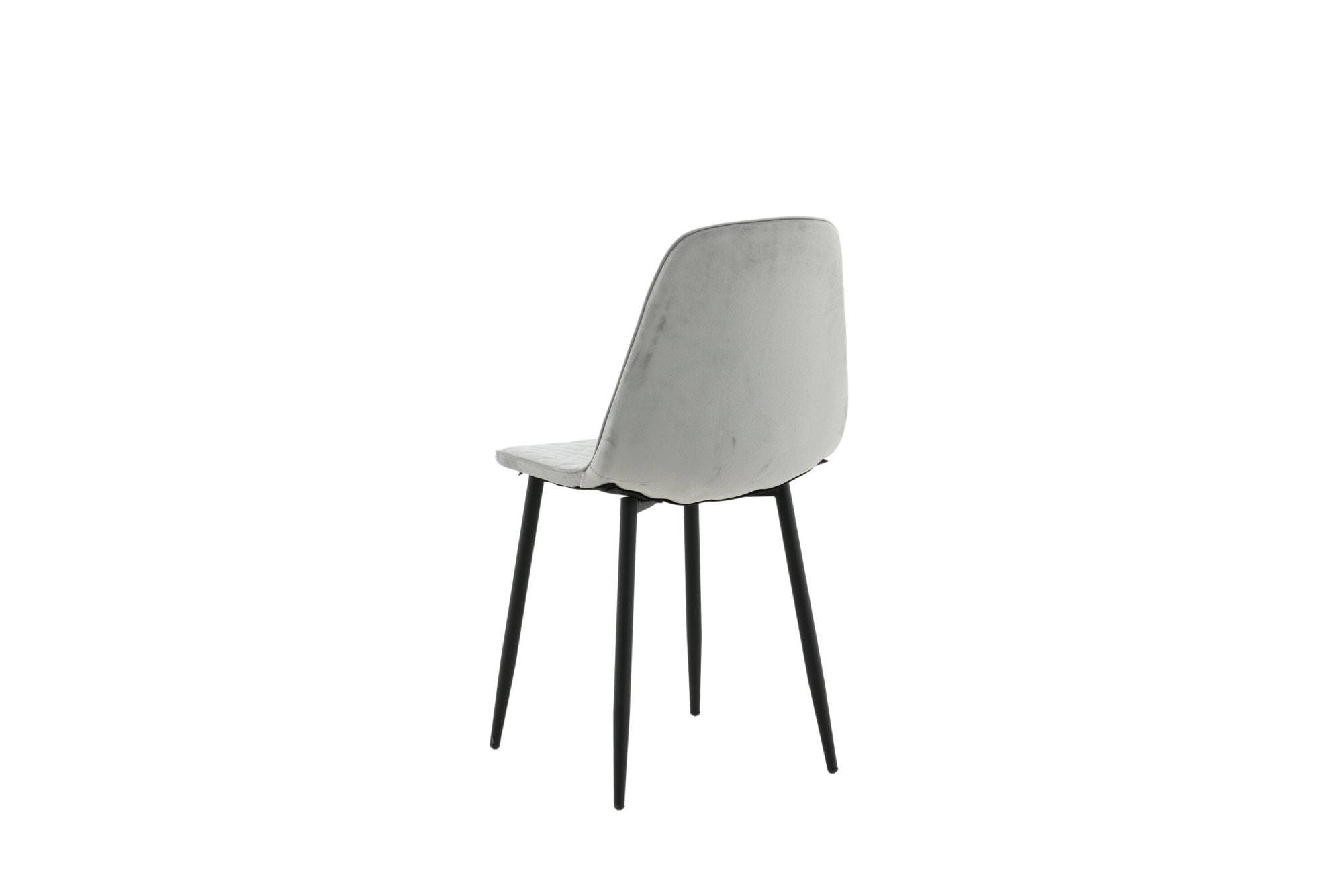 Venture Home Chaise de salle à manger »Polar Diamond, 2er-Set Esszimmerstühle in Grau-Samt, 150 kg belastbar« () 2 cuischaise rembourrée, revêtement en velours, pieds en métal, matelassage diamant, élégant