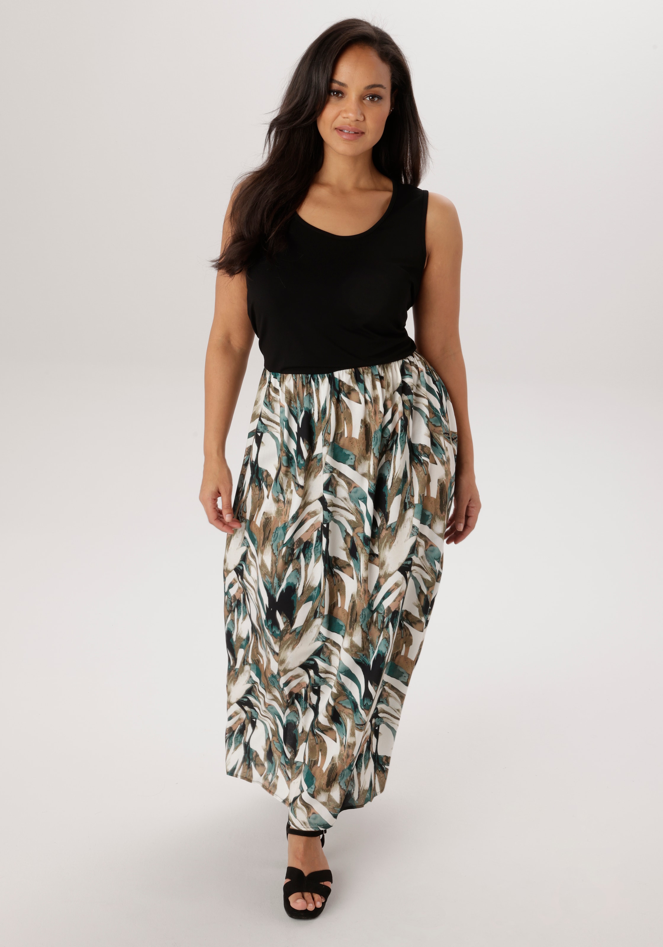 Aniston PLUS Robe en jersey en look 2-en-1