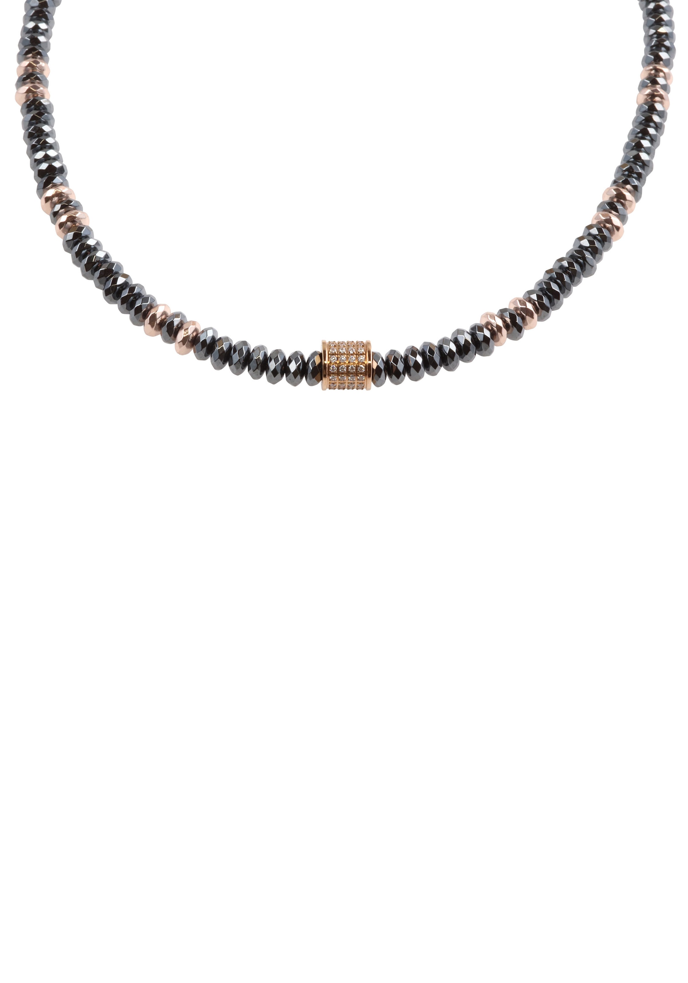 Image of Firetti Collier »fecettierte Rondelle, veredelt, glänzend«, mit Zirkonia und Hämatit, Made in Germany bei Ackermann Versand Schweiz