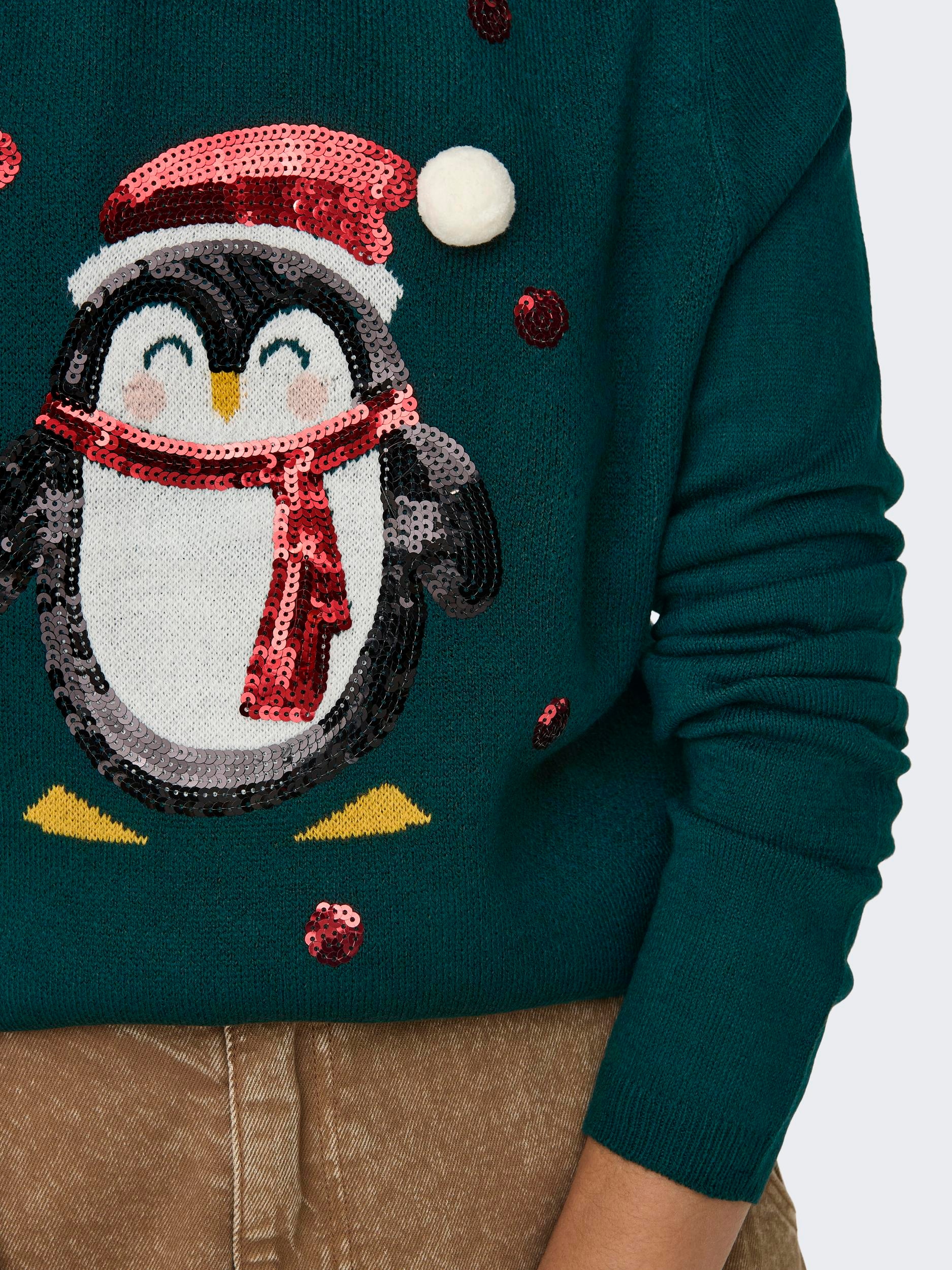 ONLY Weihnachtspullover »ONLXMAS EXCLUSIVE PINGUIN PULLOVER KNT«