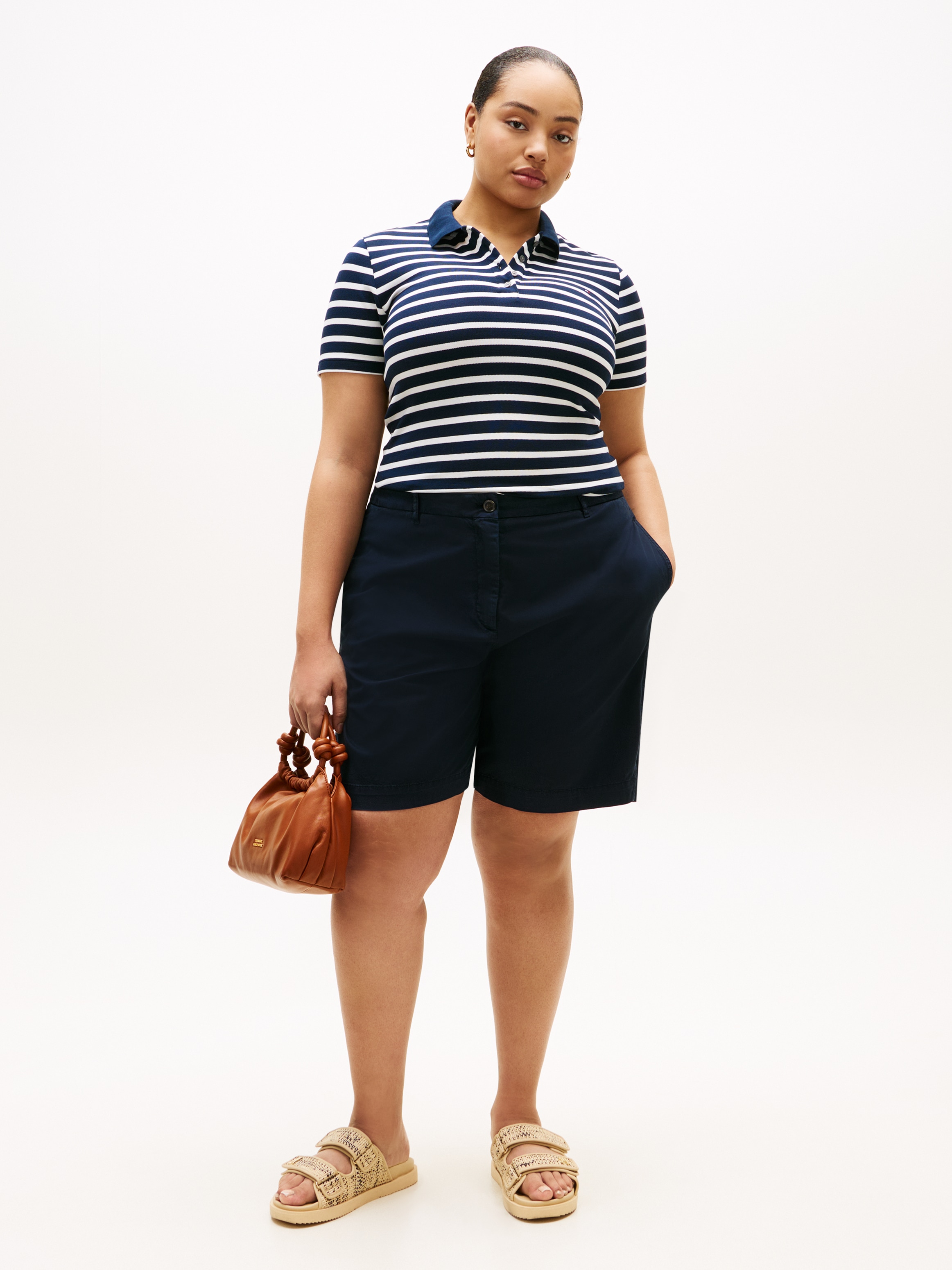 Tommy Hilfiger Curve Polo »CRV 1985 SLIM PIQUE POLO SS« in grossen Grössen, aus Pique Qualität