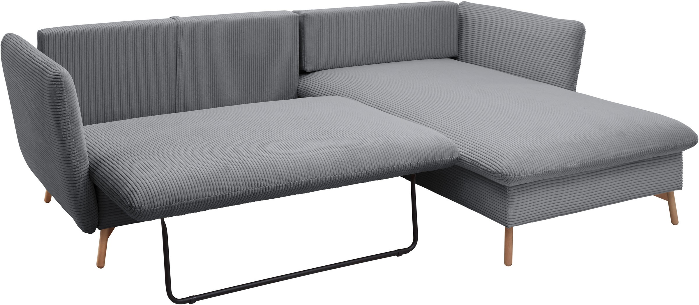 GOODproduct Ecksofa »MERLE, 258 cm, L-Form, traumhafter Cord,« mit Bettfunktion und Bettkasten, Liegefläche 224 x 139
