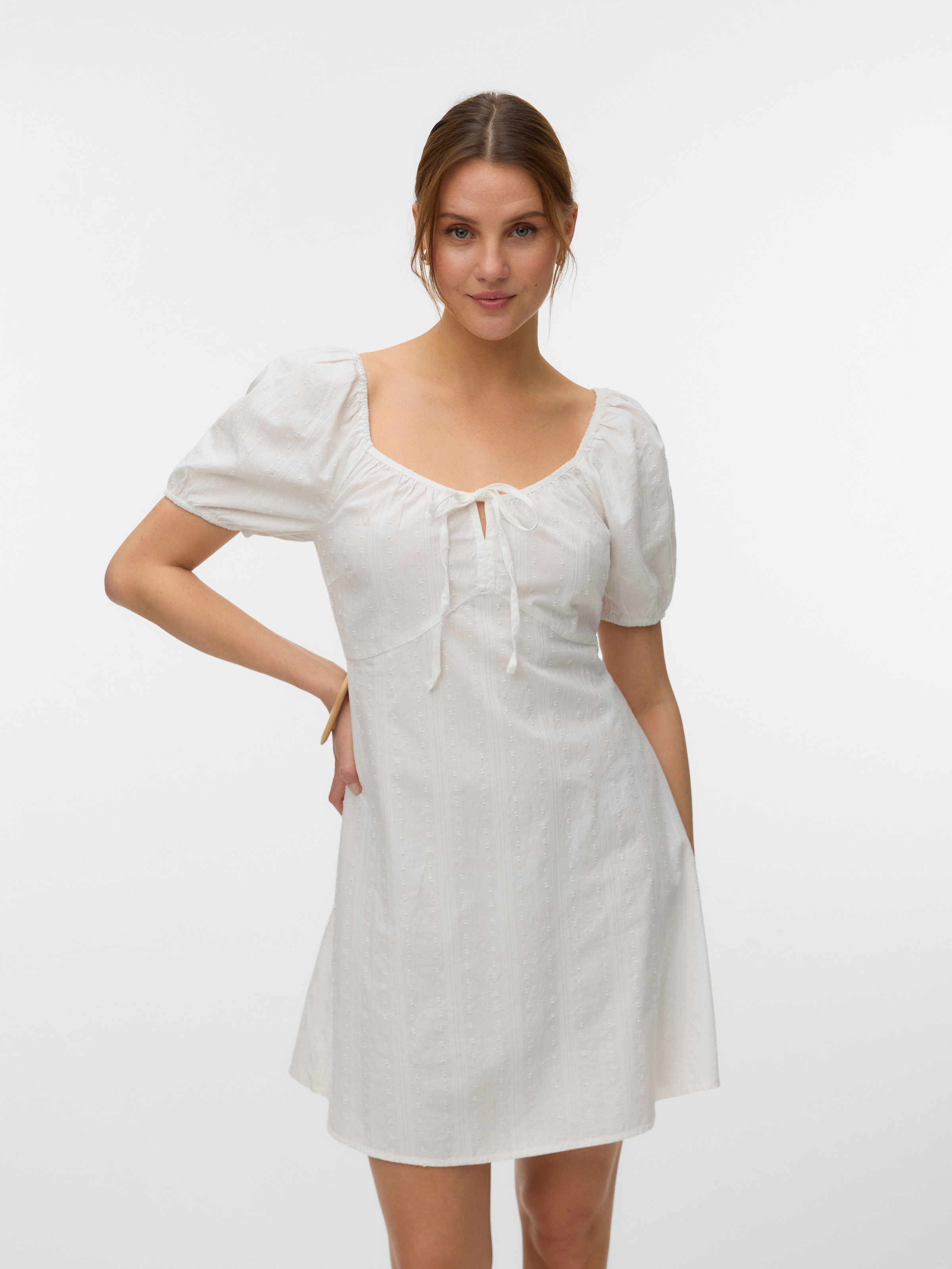 Image of Vero Moda Minikleid "VMJUTTY SS SHORT DRESS WVN" Baumwolle