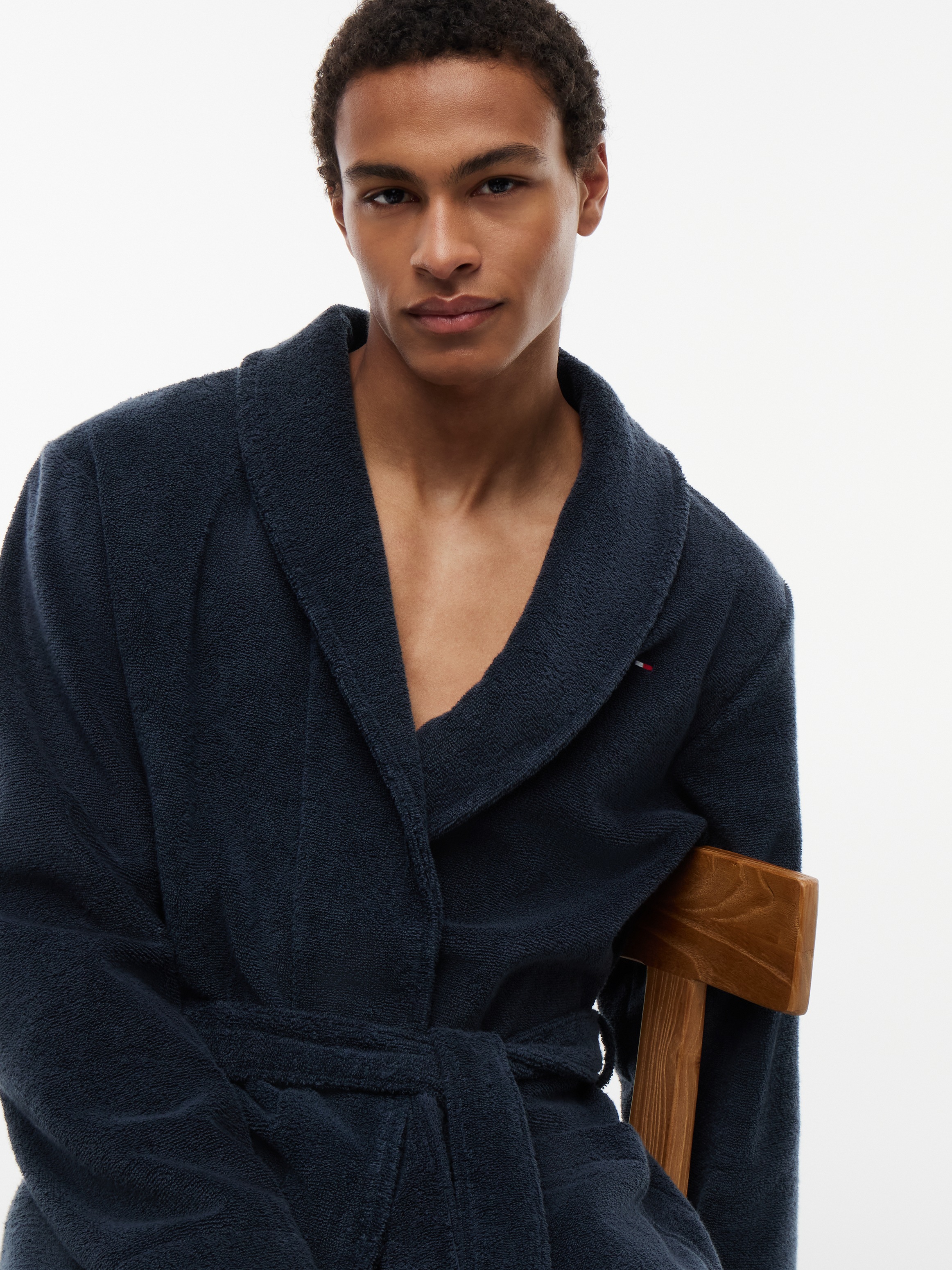 Tommy Hilfiger Underwear Peignoir de bain Ensemble, 2 cuis avec poches appliquées