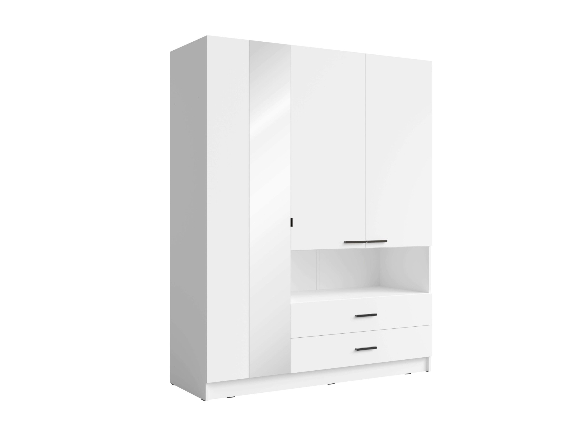 Home affaire Kleiderschrank »LAREDO Wäscheschrank komplette Innenausstattung, Masse 158,3/200,5/55cm«, Garderobe mit offenem Fach, 3 Türen und 2 Schubladen, FSC