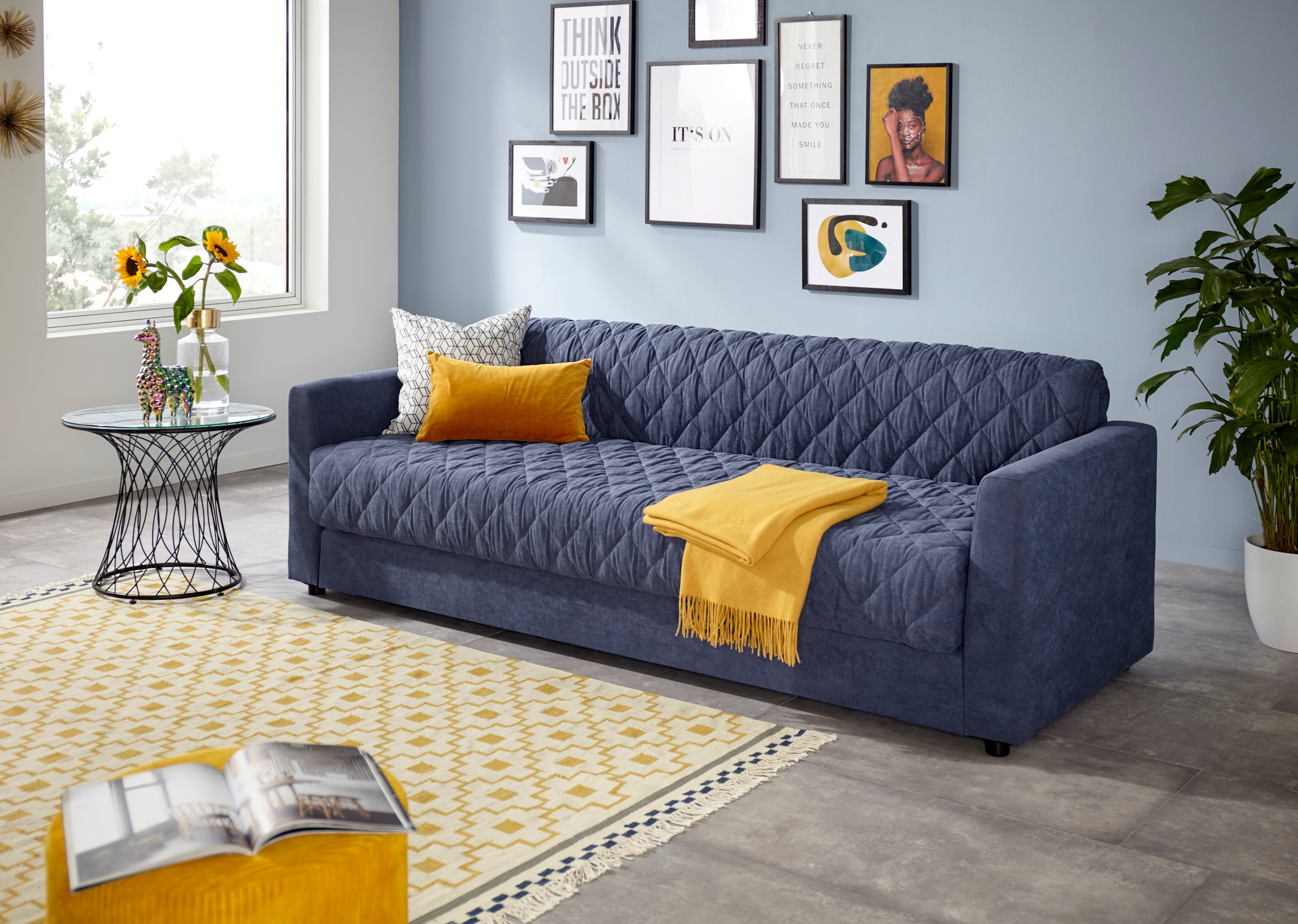 Image of Home affaire Schlafsofa "Kelly" Topper inklusive; mit Federkern, Bezug ist abnehmbar