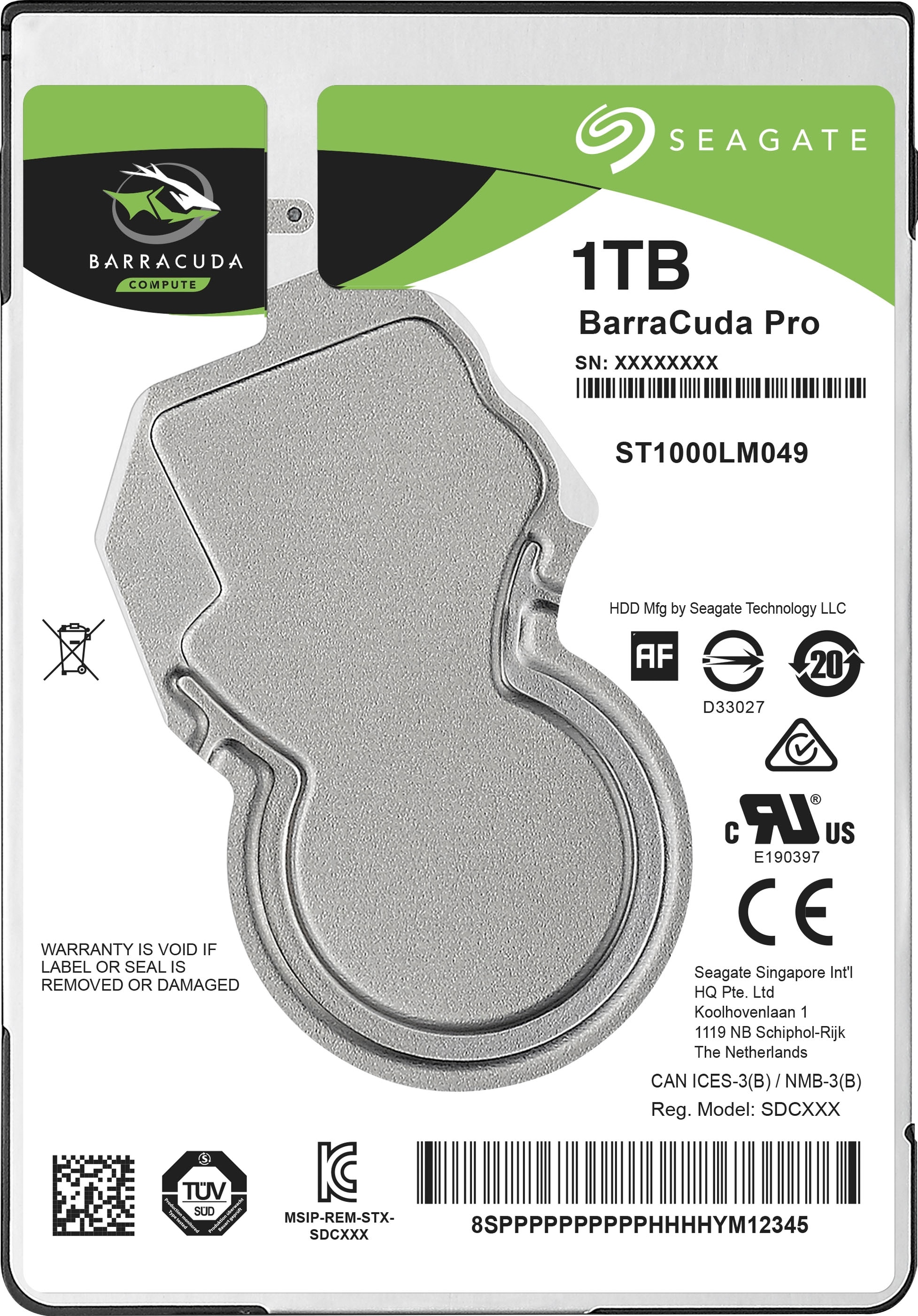Seagate HDD-Festplatte »BarraCuda Mobile Pro«, 2,5 Zoll, Anschluss SATA III, Bulk