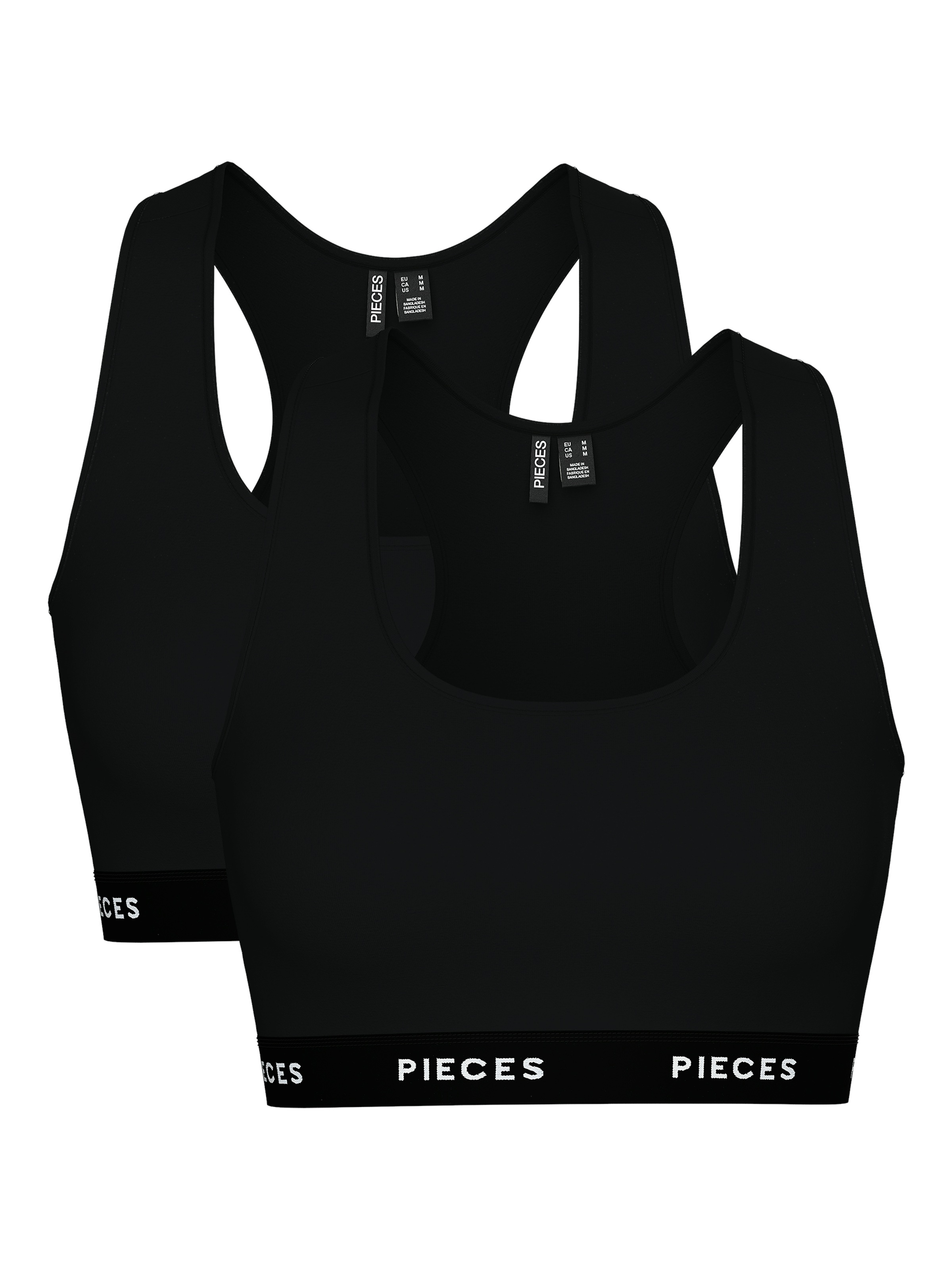 pieces Bustier »PCLOGO LADY TOP 2 PACK NOOS BC« Packung, 2 Stk.