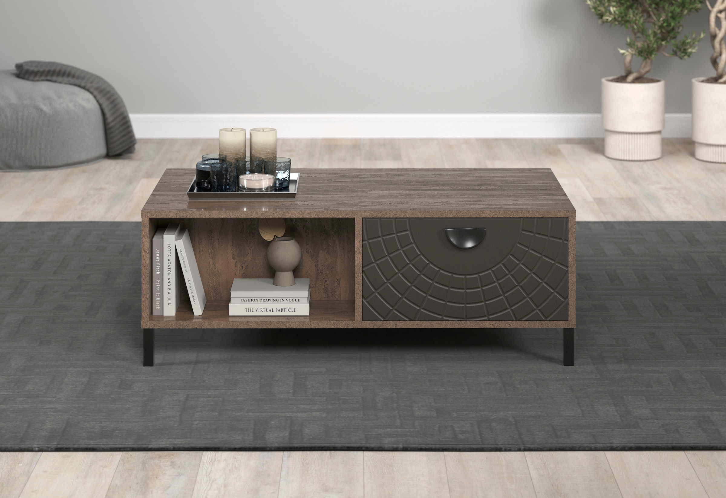 Image of Home affaire Couchtisch "Fusion" 1 Stk. tlg. Couchtisch mit 2 Schubladen & 2 offenen Fächern - (B/T/H) 110/60/37 cm