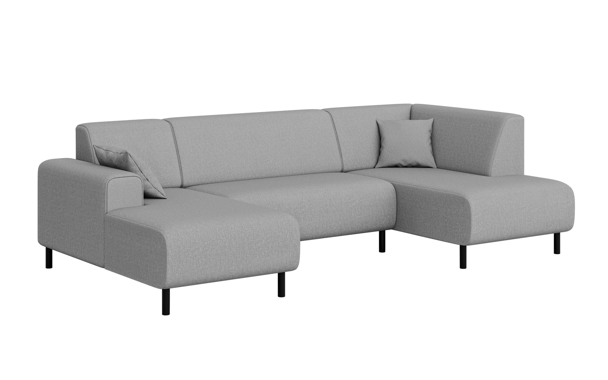 Home affaire Wohnlandschaft »ARROS U-Form mit Wellenunterfederung, Masse B/T/H: 300/163/81 cm«, incl. Zierkissen, mit Recamiere links/rechts bestellbar, auch in Cord