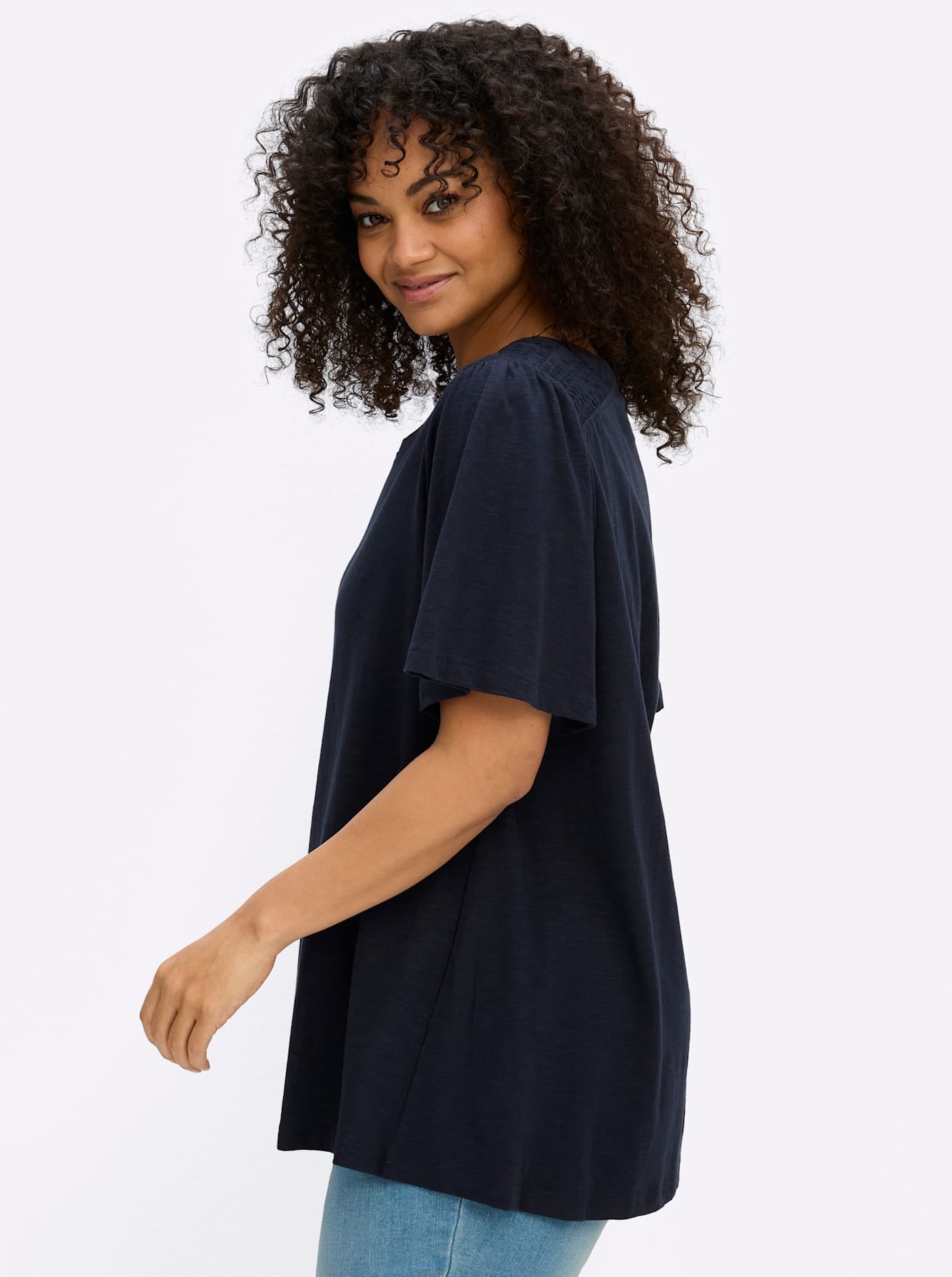 Sheego T-shirt »Halbarmshirt« 1