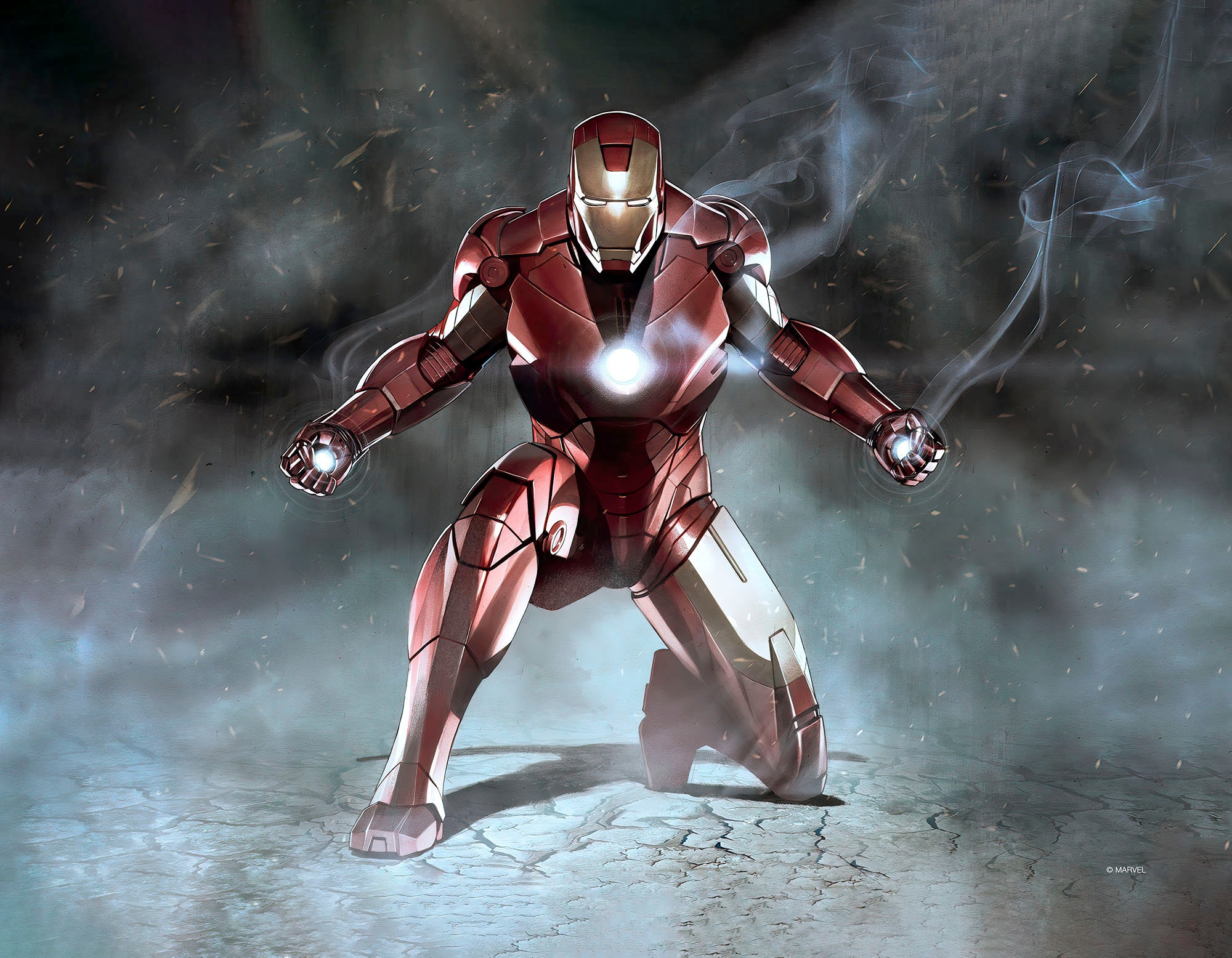 Komar Leinwandbild »Iron Man Charging - Grösse 40 x 30 cm«, Disney, (1 St., 40 x 30 cm (Breite x Höhe), Keilrahmenbild mit Echtholzrahmen, Kinderzimmer