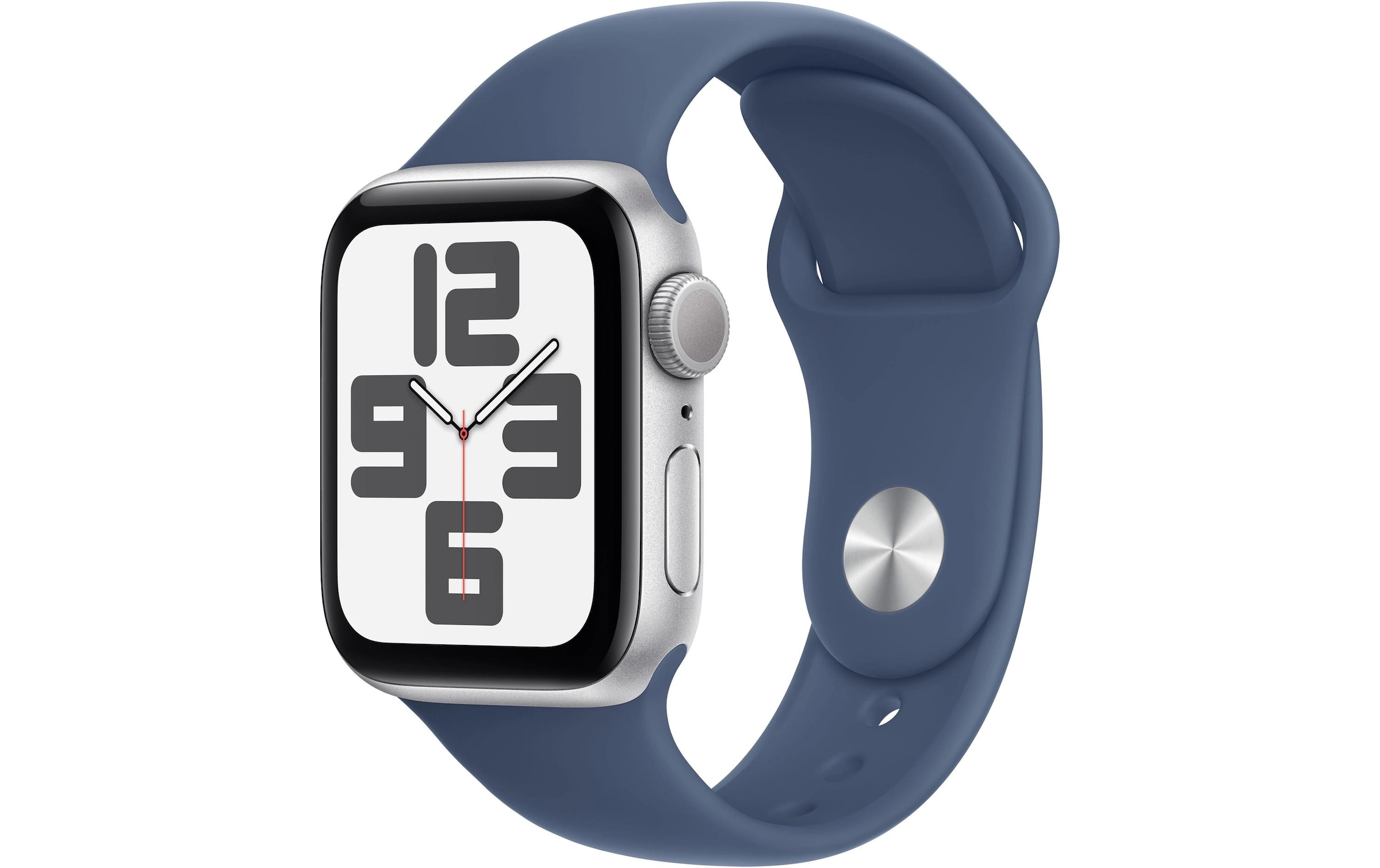 Apple Watch SE (2024), 40 mm, GPS, Sport Band S/M, Silberfarben