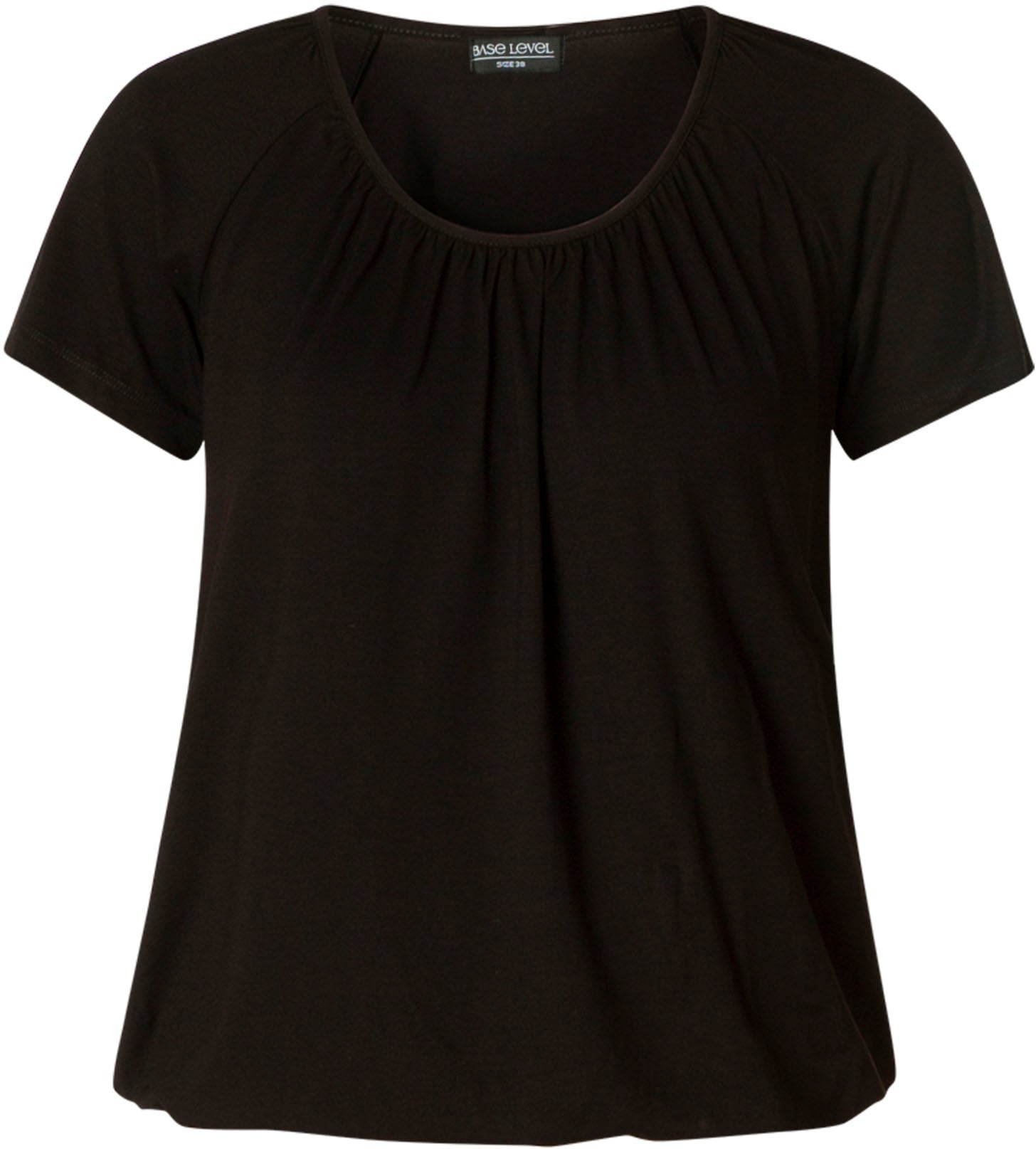 ♕ Base Level T-Shirt »Yona«, mit Raffung am Ausschnitt und elastischem Bund  versandkostenfrei bestellen