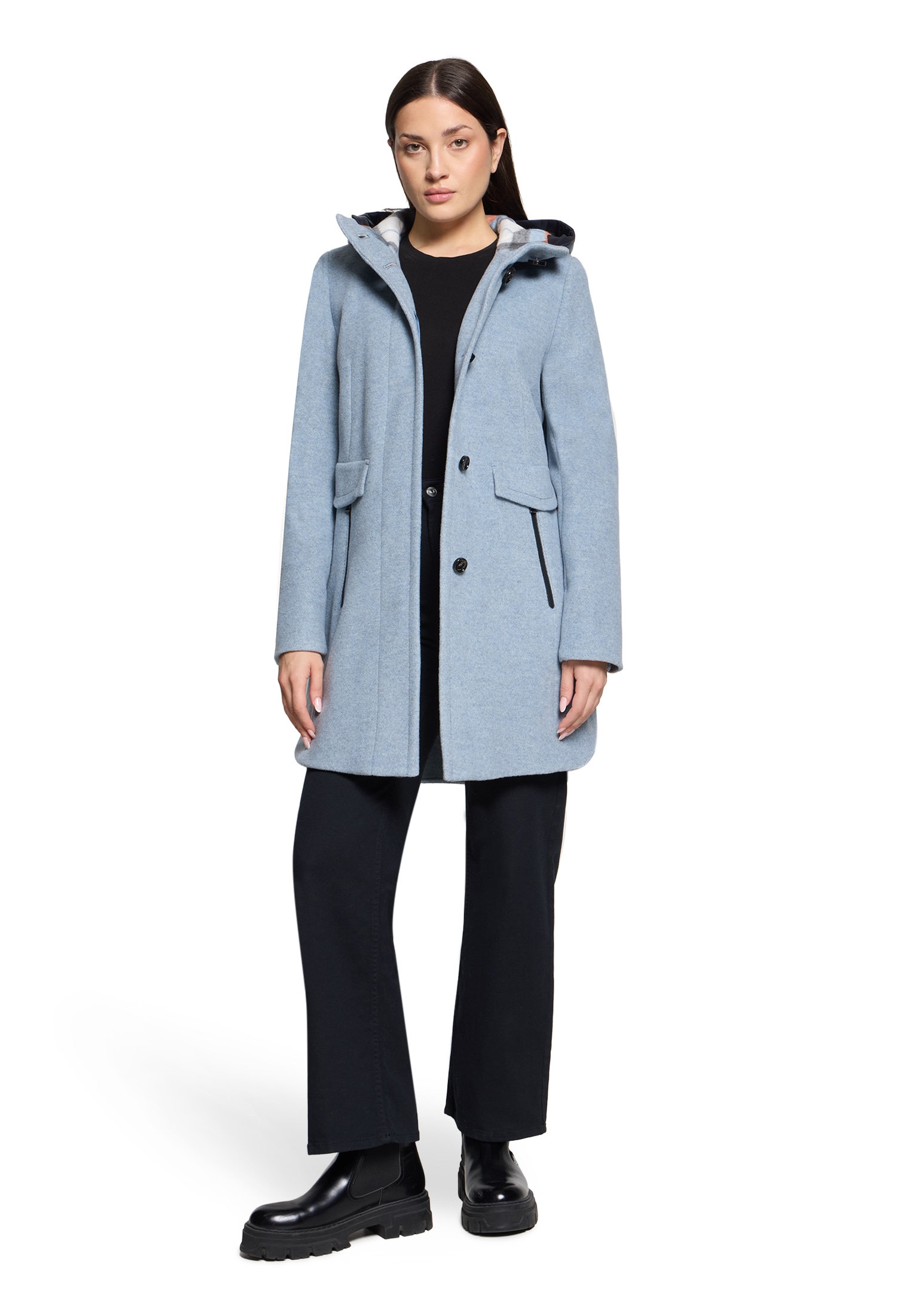 Gil Bret Manteau en laine mit Kapuze und aus einer Wollmischung