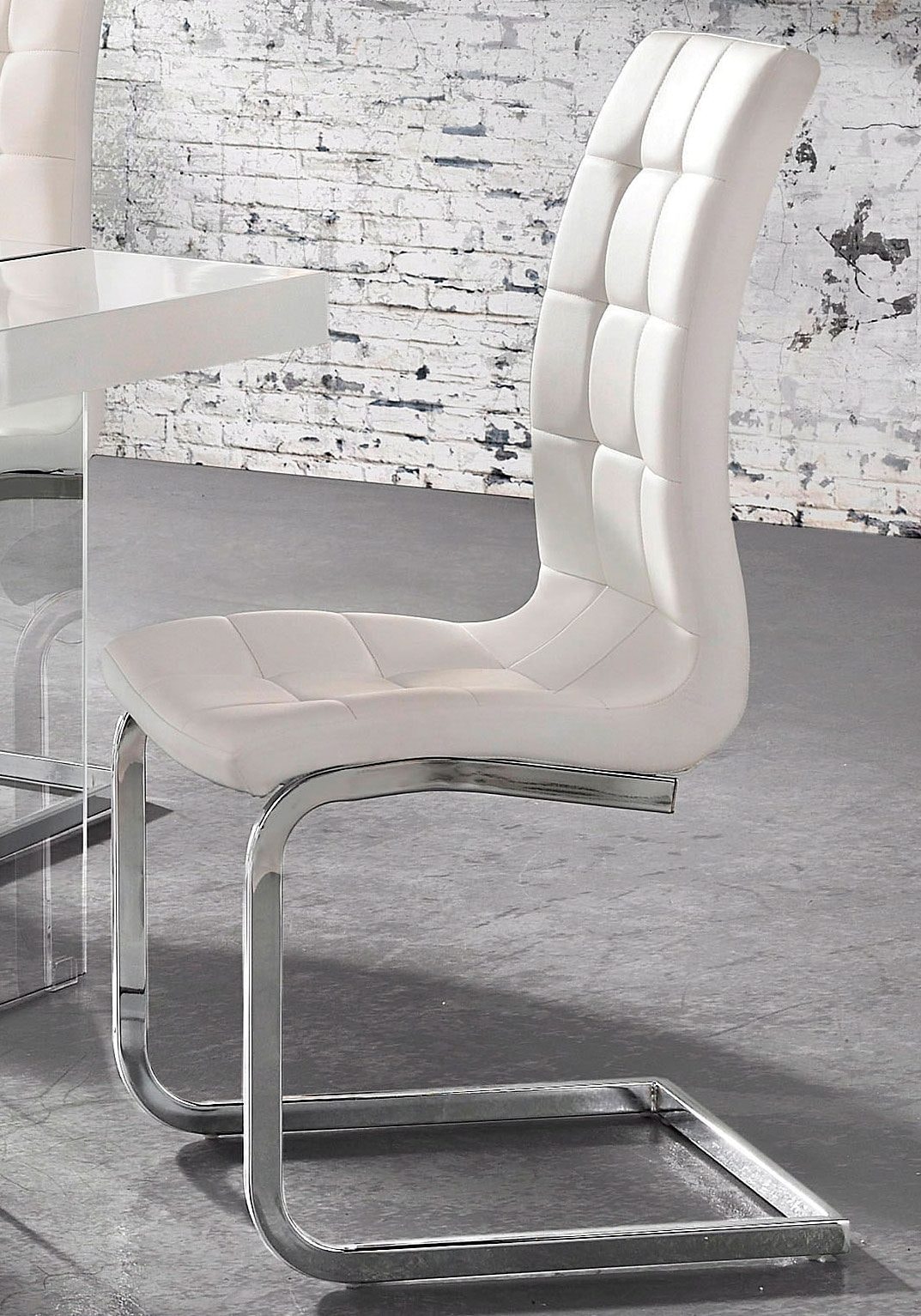 INOSIGN Freischwinger »Lola« (Set) 2 Stk.2 oder 4 Stück, Bezug in Kunstleder oder Samtsoff, chrom Metallgestell