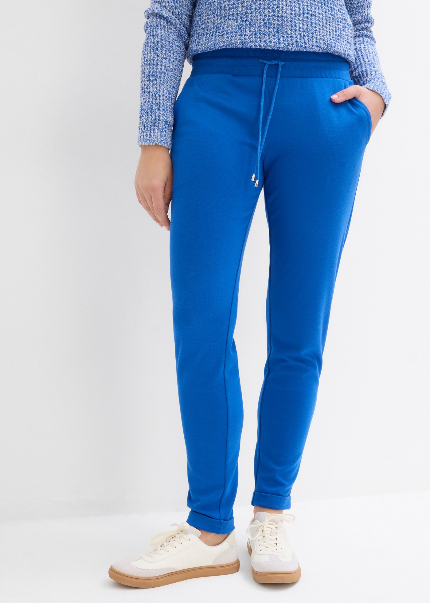 Image of bonprix Jerseyhose aus Viskose, Polyester und Elasthan, mit Bequembund und Kordelzug