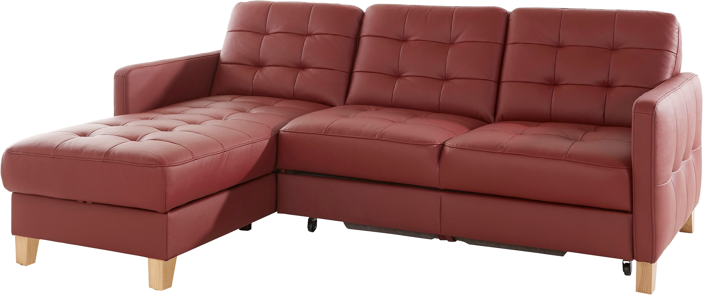 exxpo - sofa fashion Ecksofa »Elio, kompakt und komfortabel, bequem und zeitloses Design, L-Form«, wahlweise mit Bettfunktion