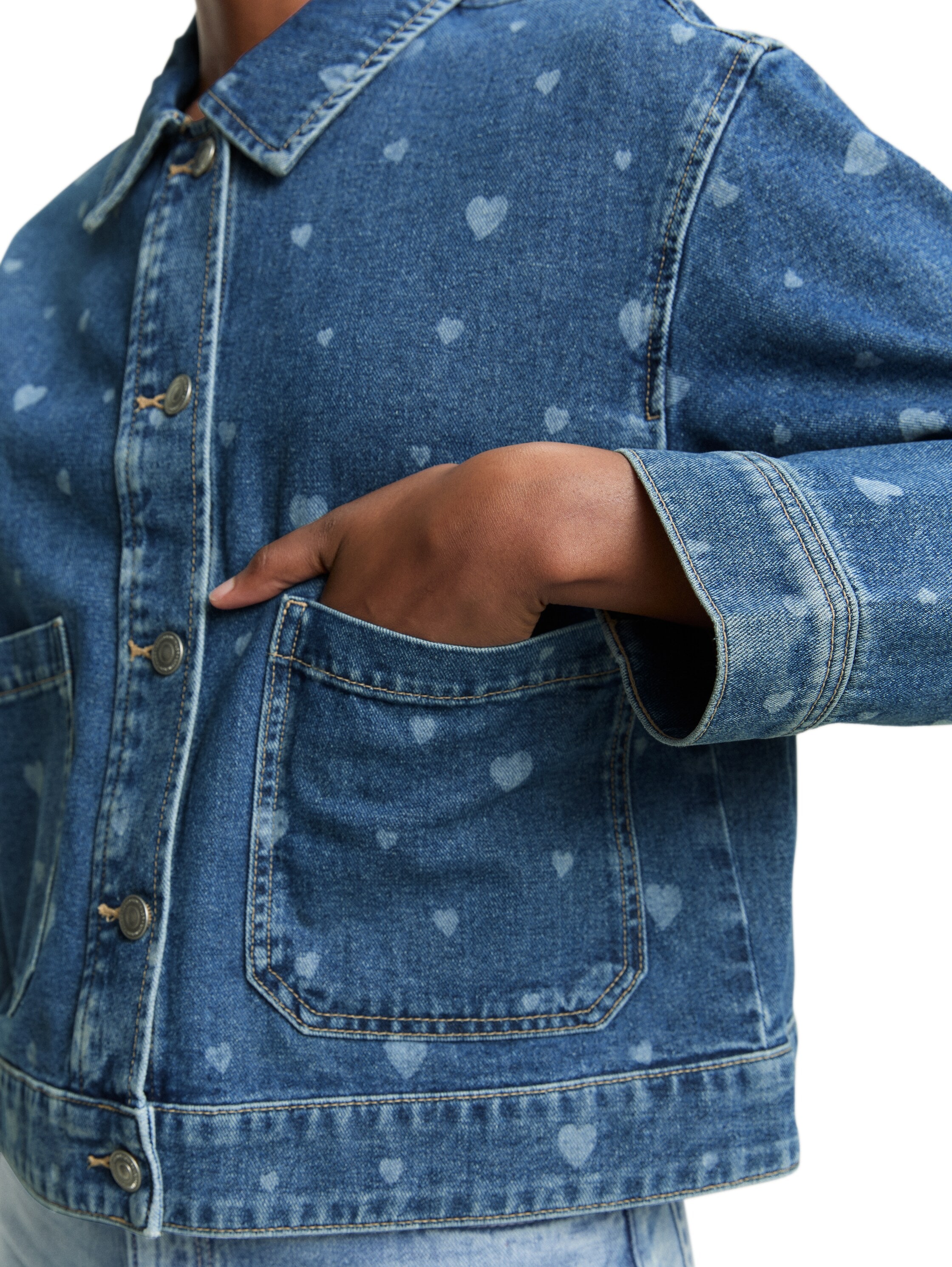 TOM TAILOR Denim Jeansjacke mit All-Over Print