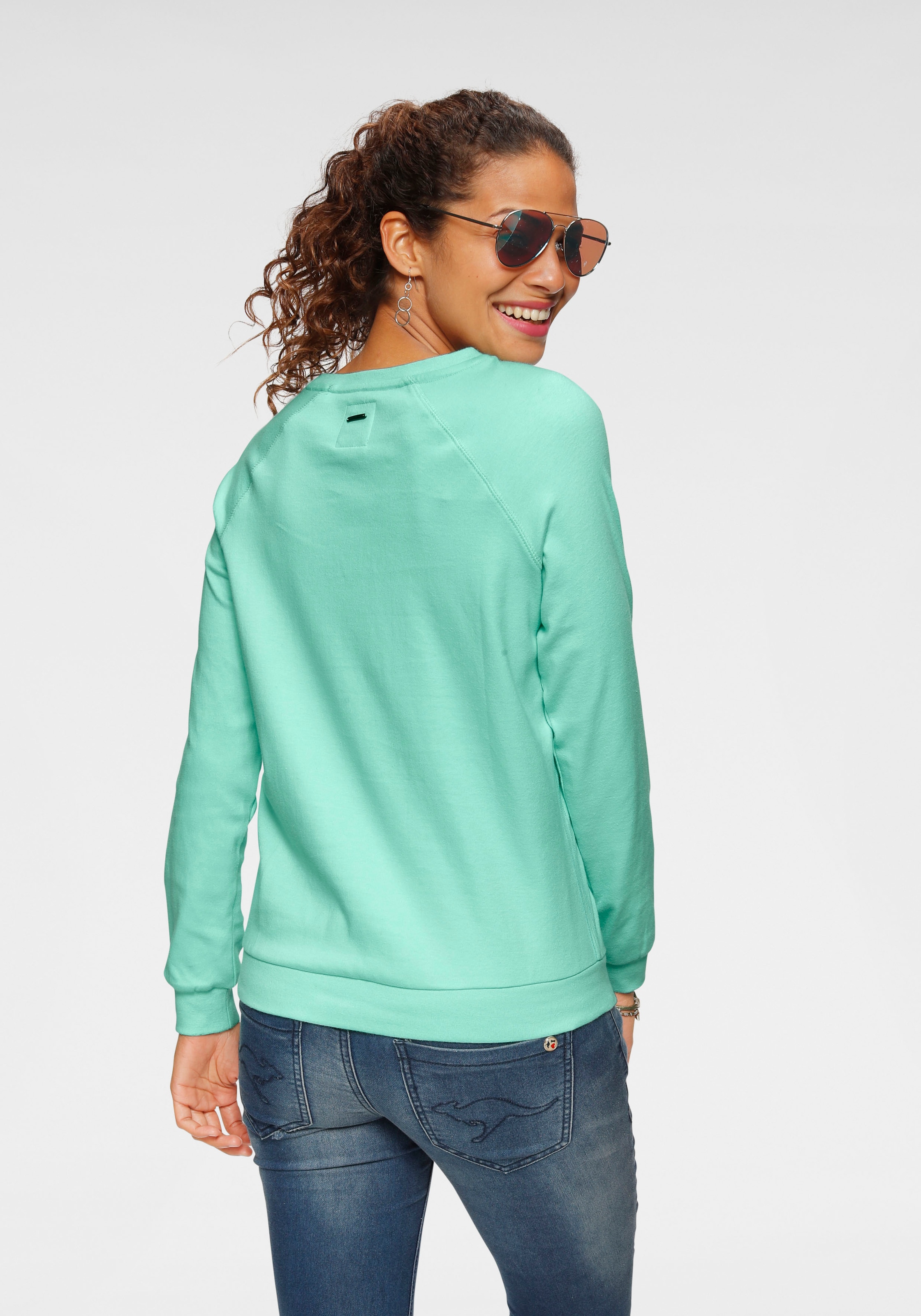 Label-Print Sweater, mit ♕ grossem auf KangaROOS versandkostenfrei vorne