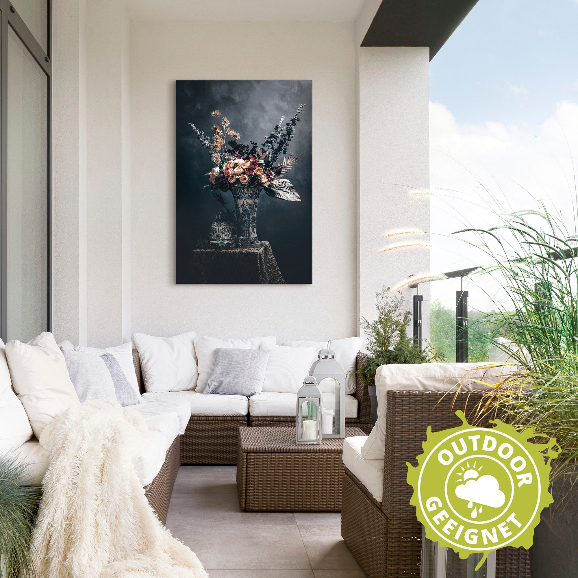 Artland Alu-Dibond-Druck »Sommer Kunst Stilleben«, Arrangements, (1 St.), für Innen- und Aussenbereich geeignet, Outdoorbild