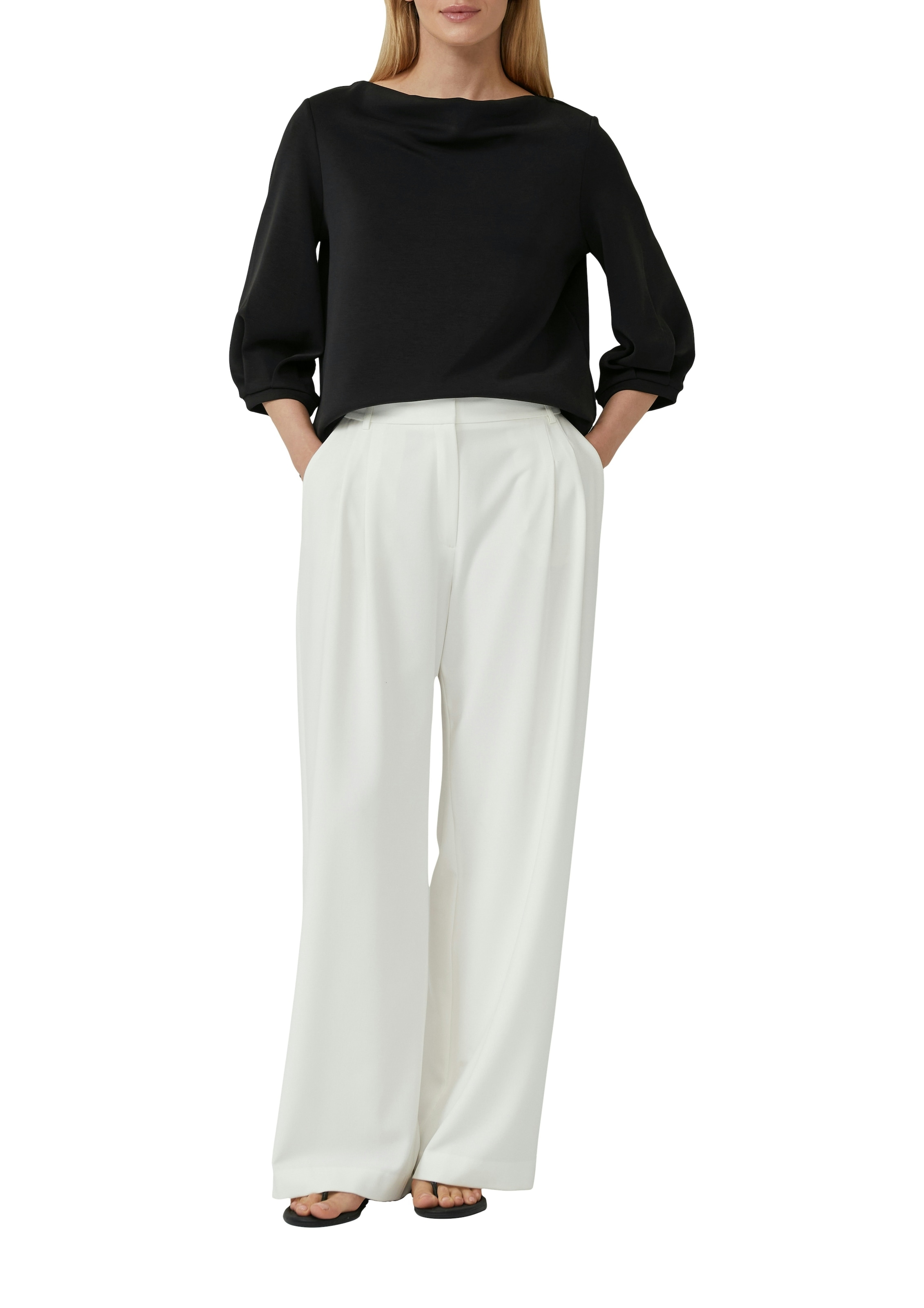 s.Oliver BLACK LABEL Sweat-shirt , avec décolleté cascade
