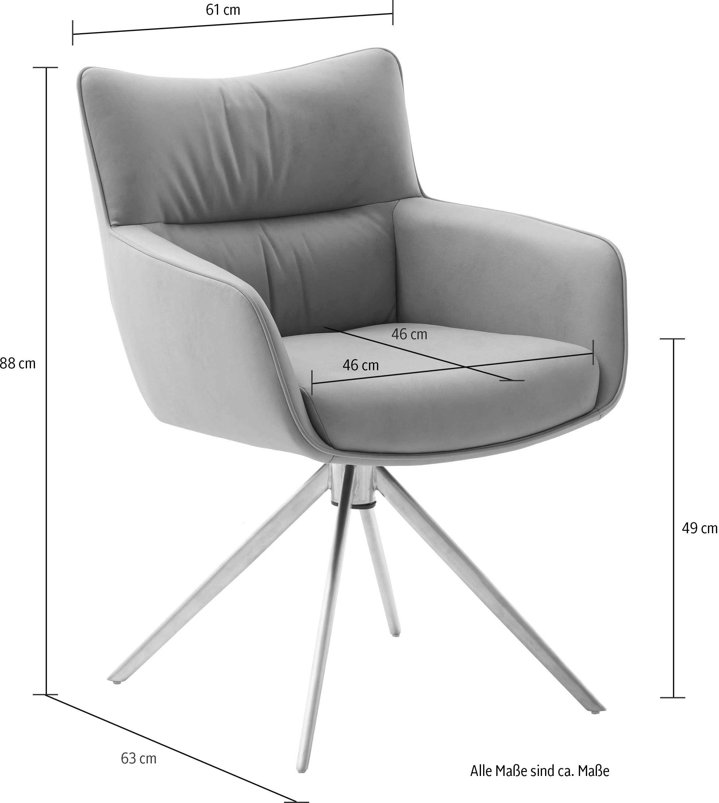MCA furniture 4-Fussstuhl »LIMONE«, (Set), 2 St., (Set, 2 Stck), 360° drehbar, Belastbarkeit 120 kg, Sitzhöhe ca. 49 cm